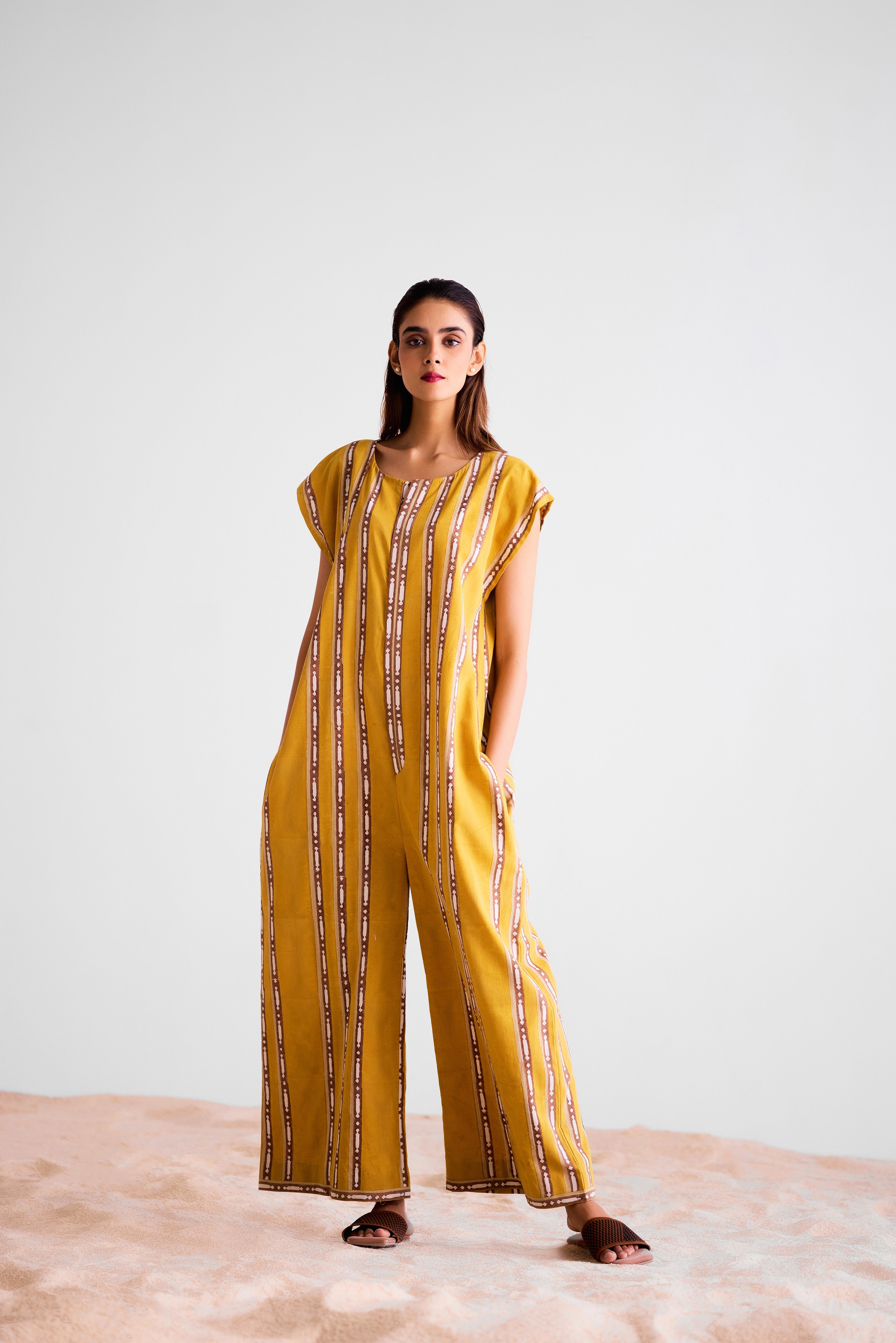 Mustard - Brown Jumpsuit - CNC220