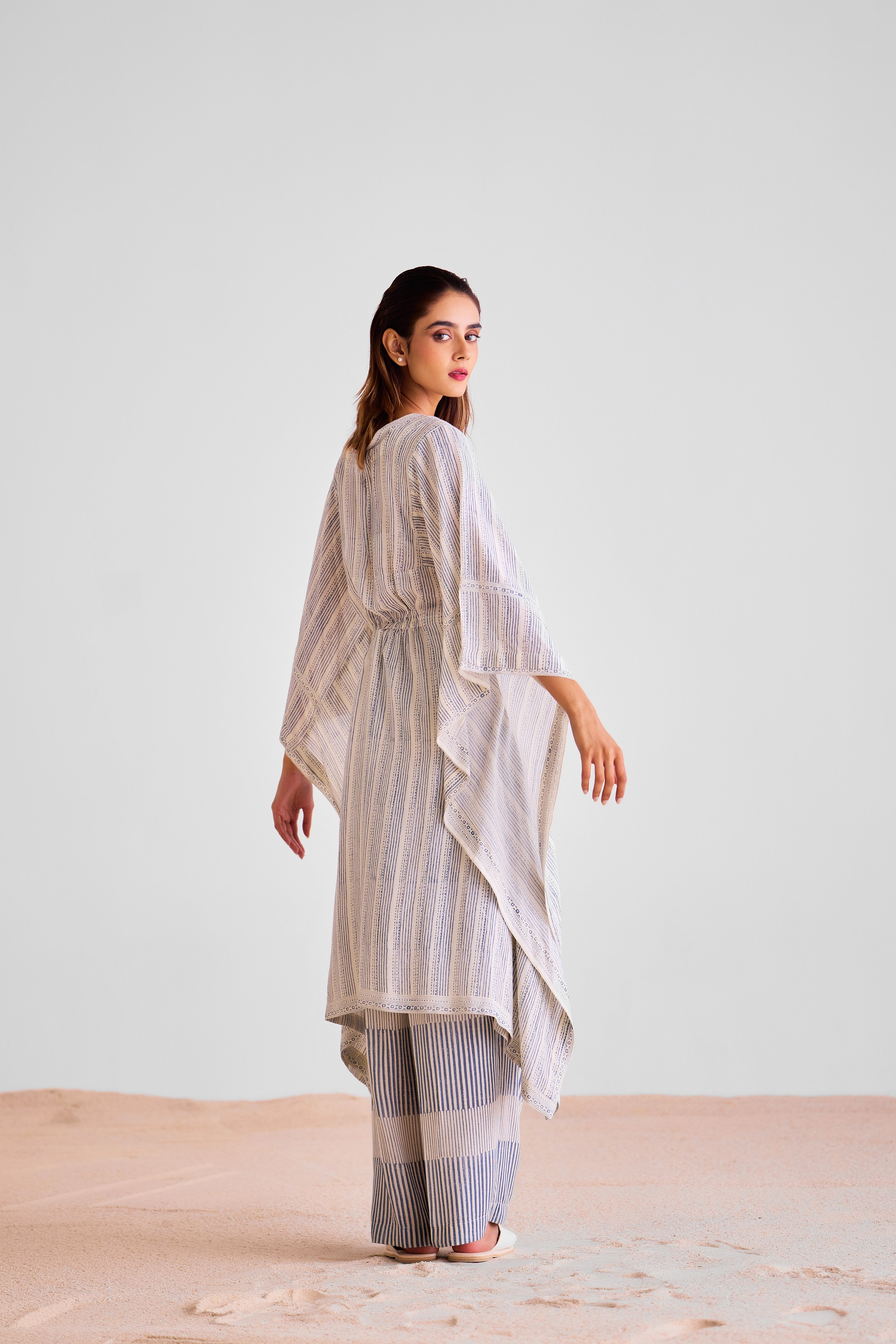 CNC227 - Off-White kaftan with trousers