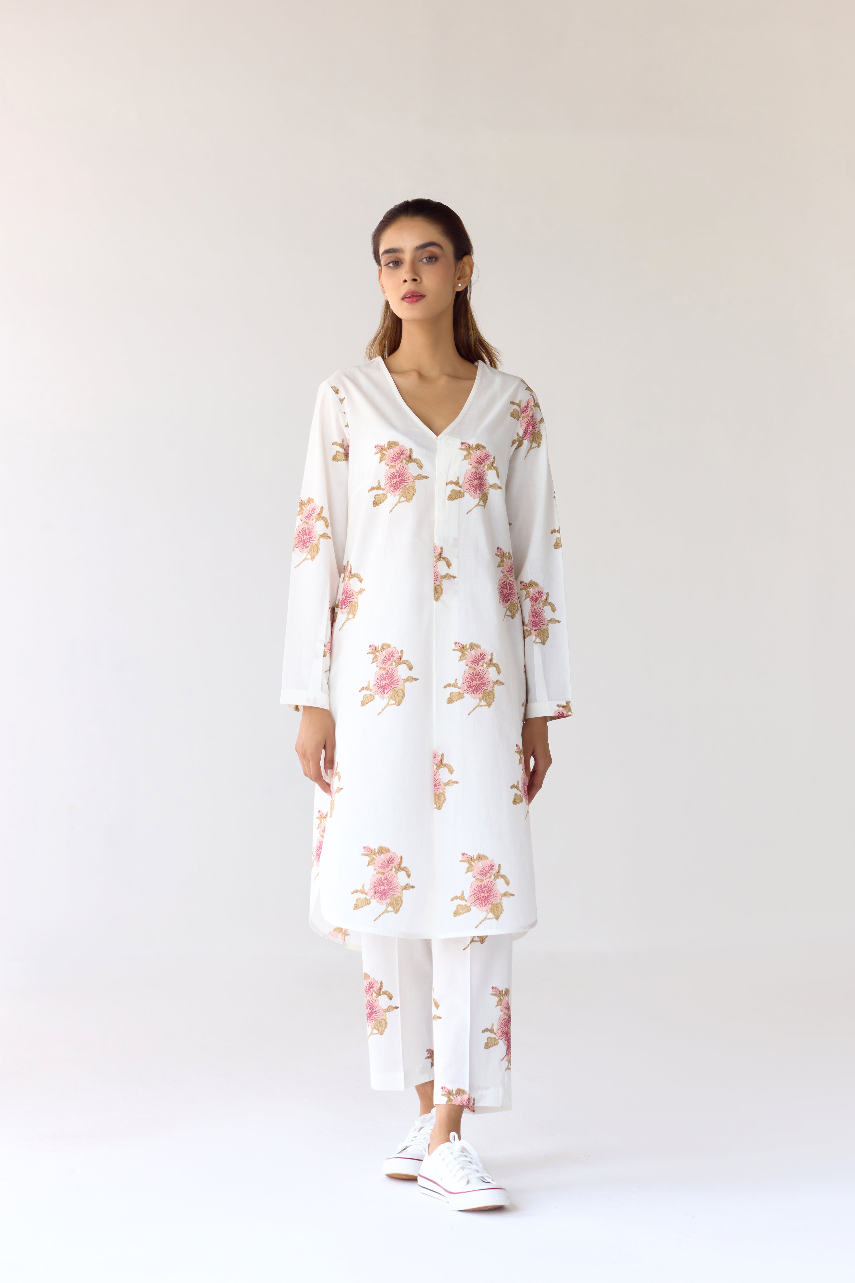 White Kurta Set - CNC203