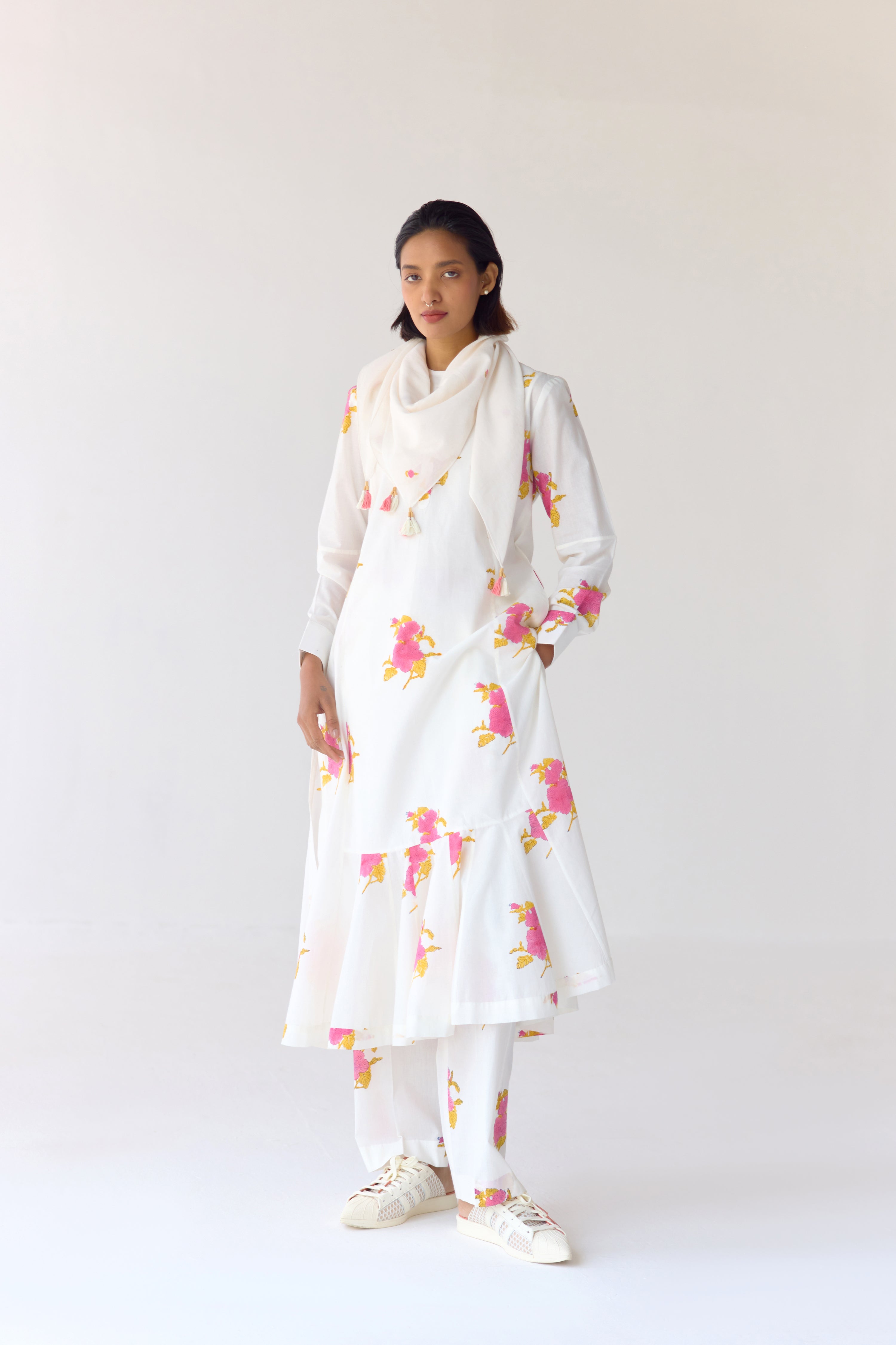 White Kurta Set - CNC213