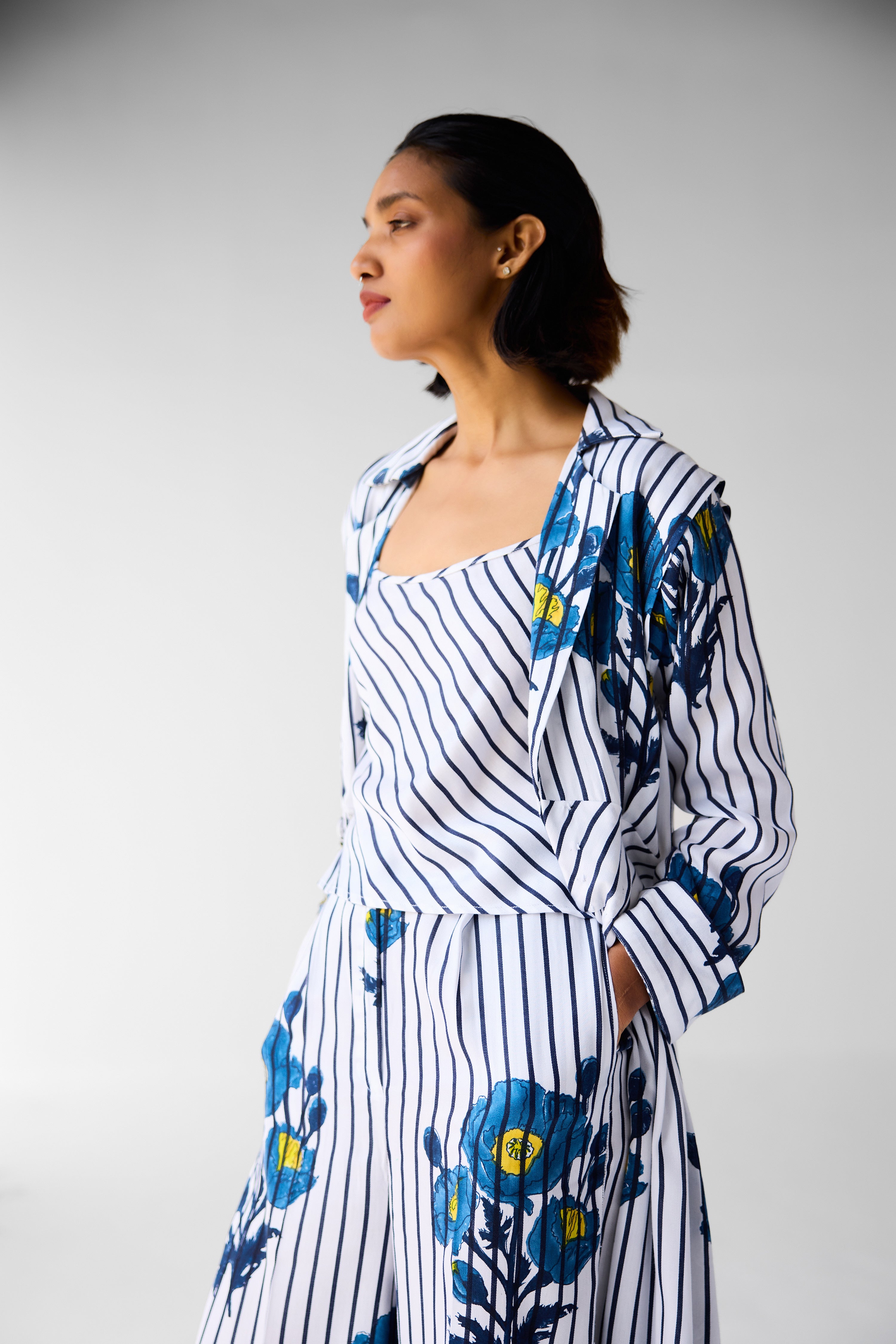 Navy Blue - White Coat Set - CNC214