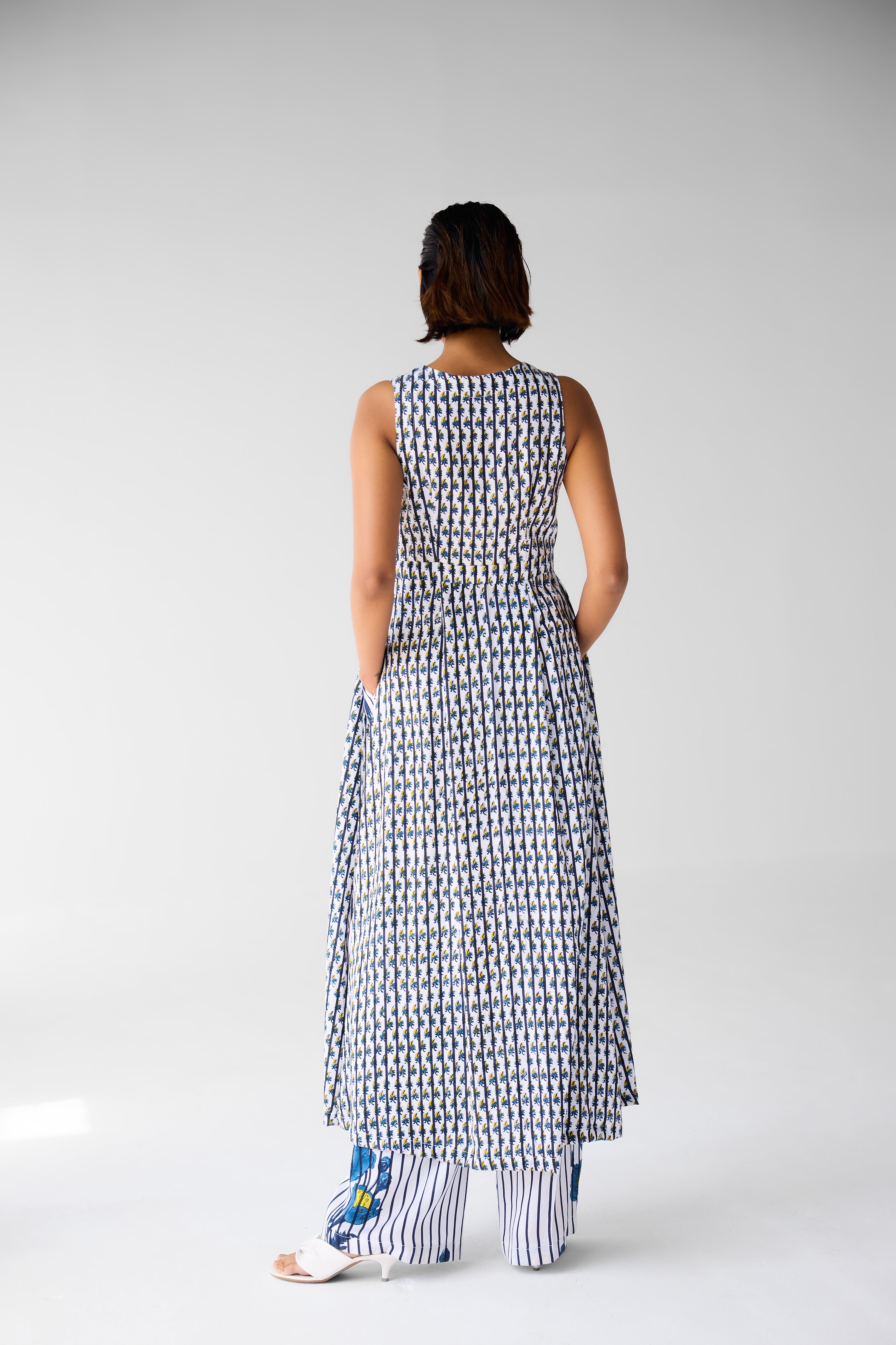 Navy Blue - White Dress & Trousers - CNC215