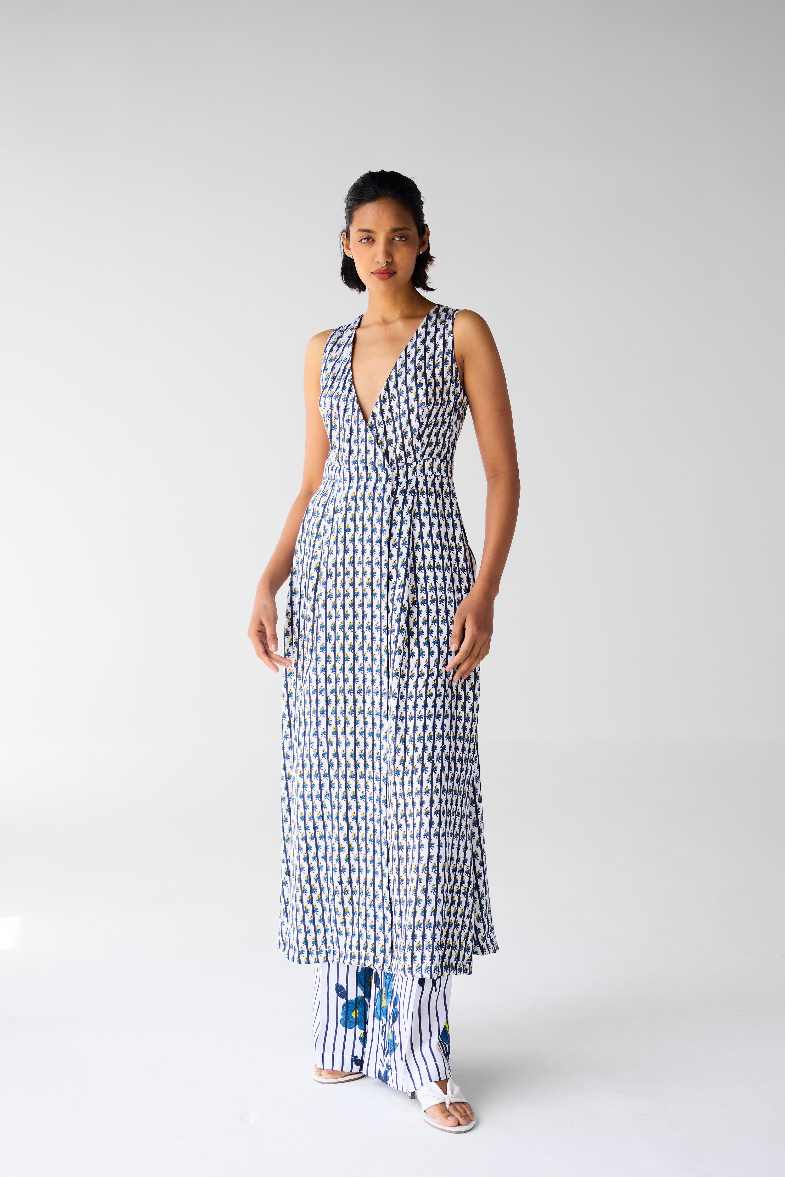 Navy Blue - White Dress & Trousers - CNC215