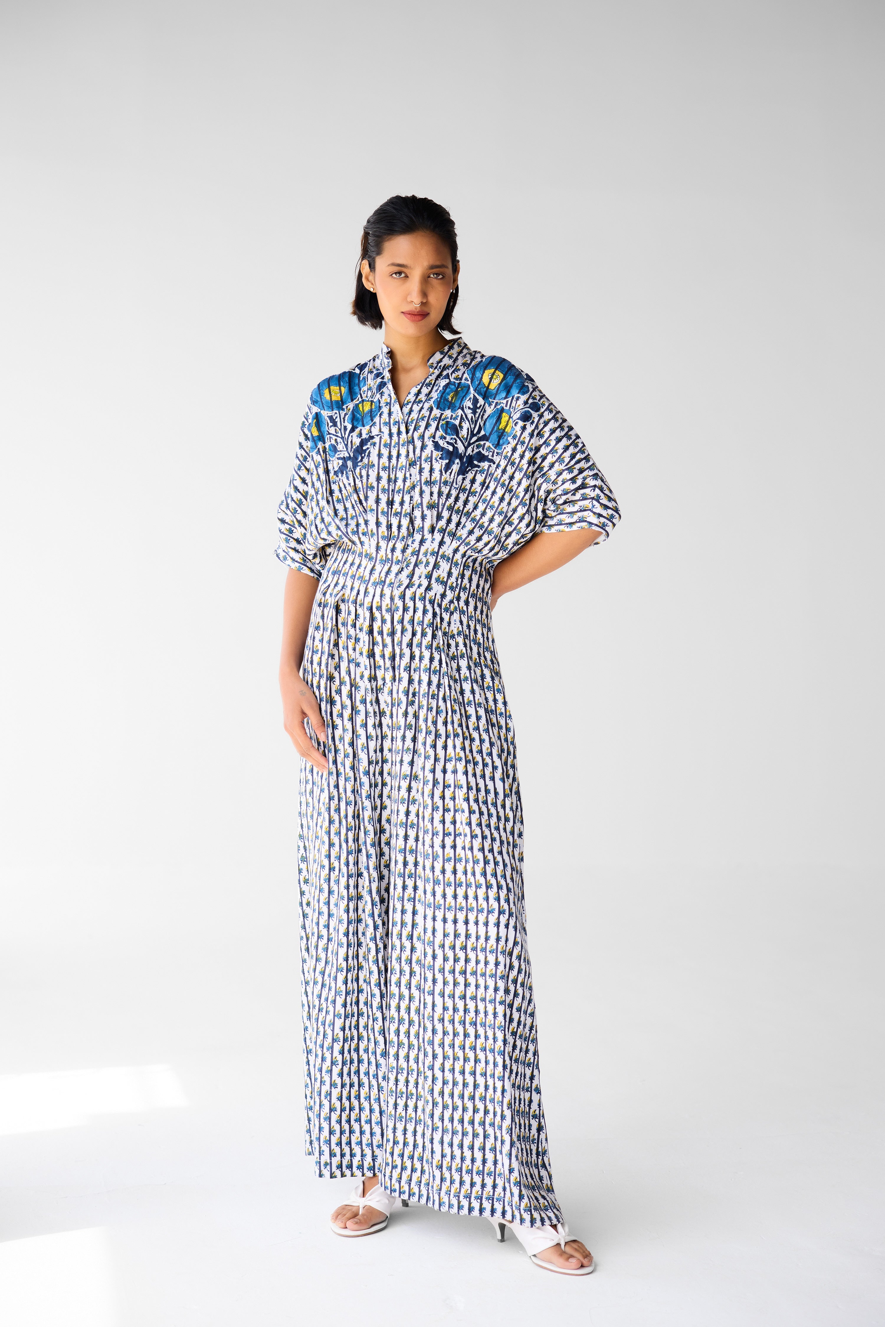 Navy Blue - White Jumpsuit - CNC216
