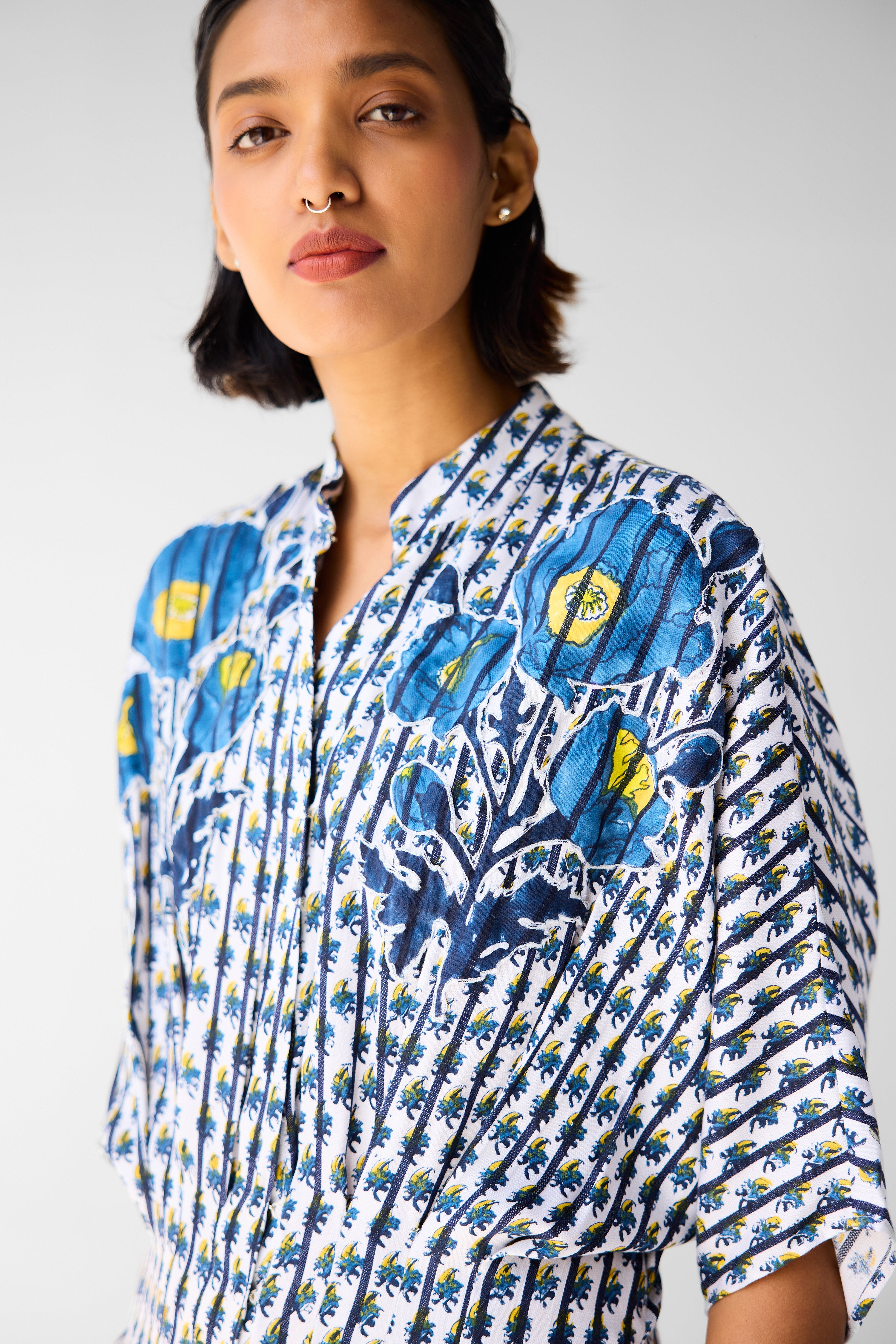 Navy Blue - White Jumpsuit - CNC216
