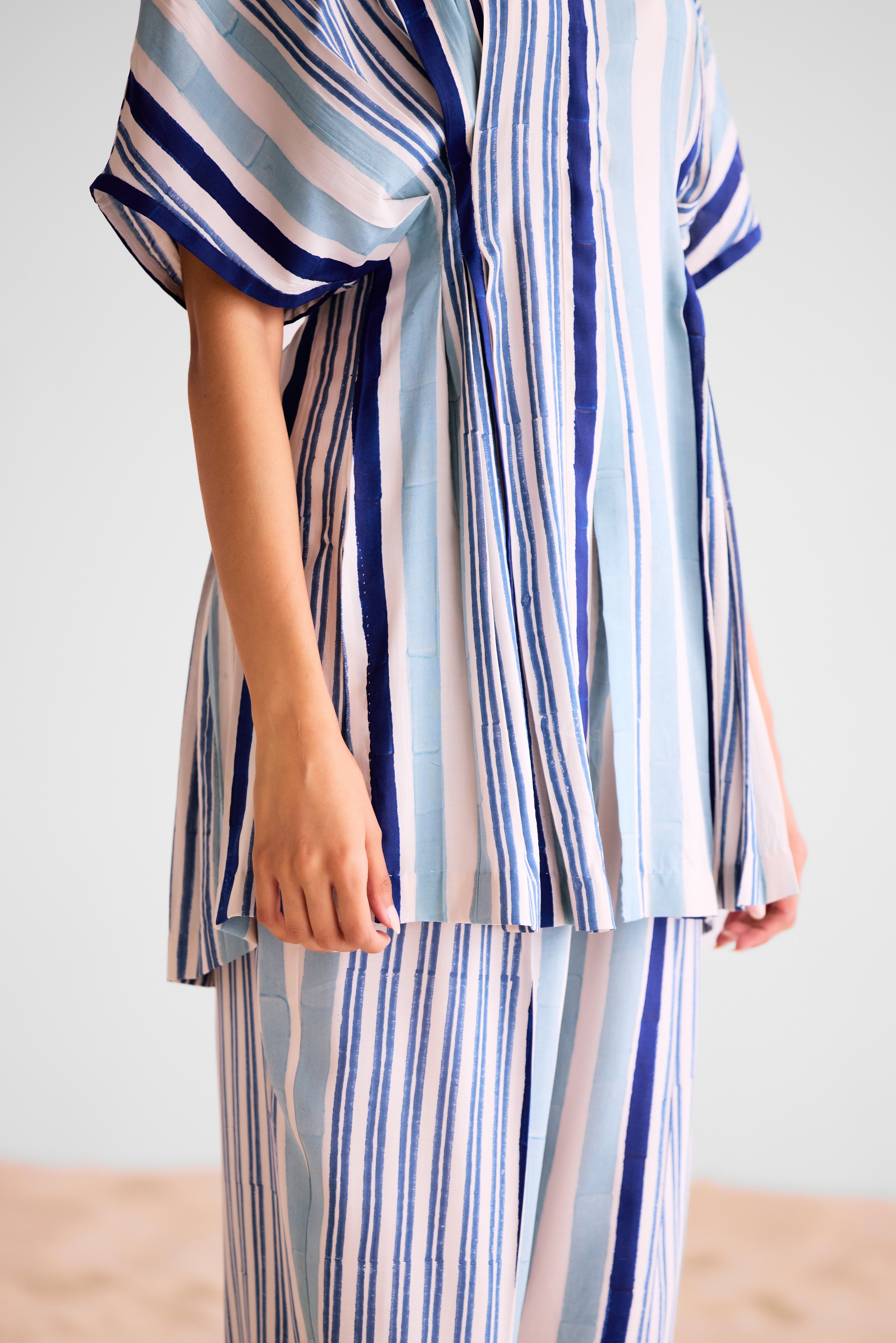 Navy Blue - White Top & Trousers - CNC217