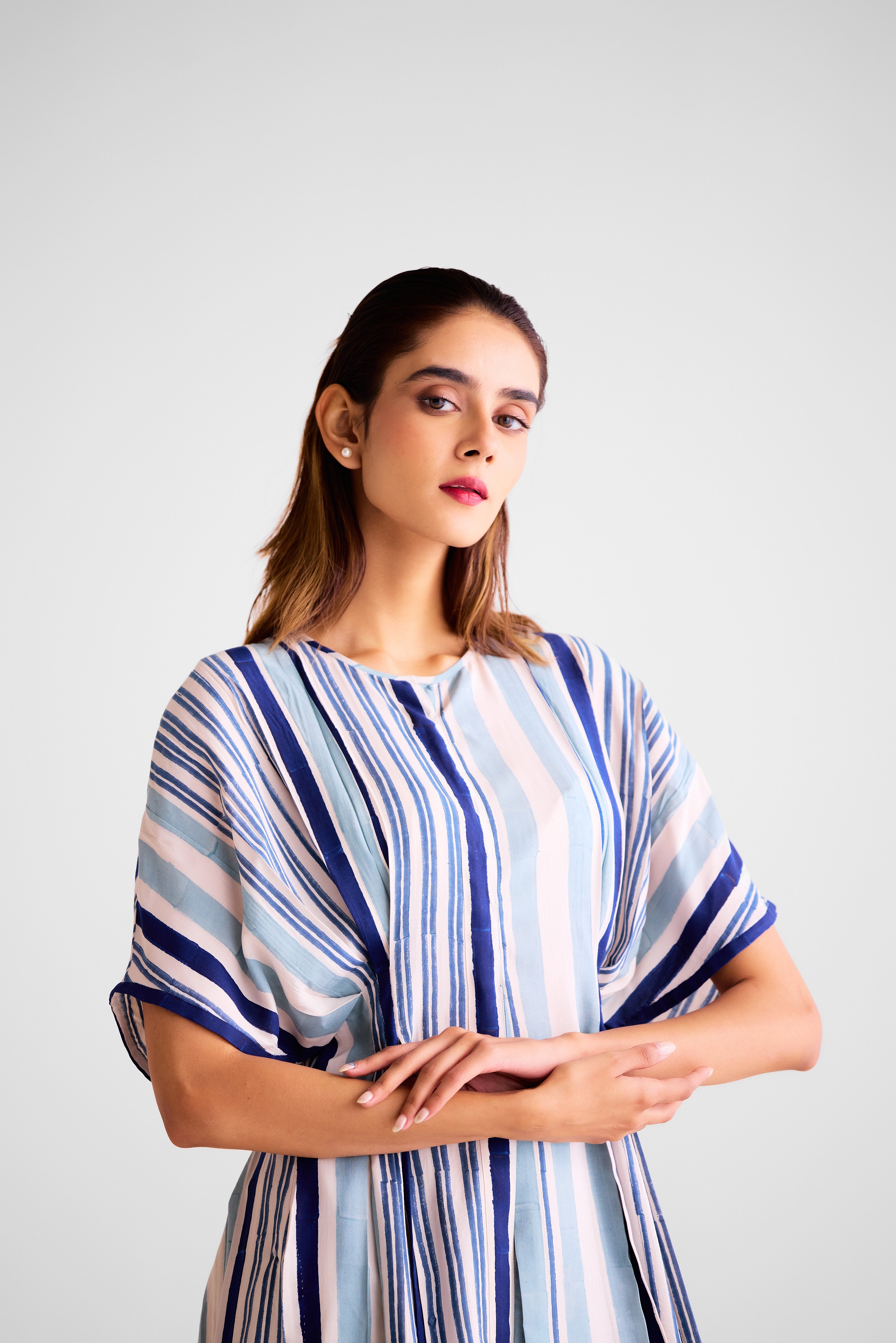 Navy Blue - White Top & Trousers - CNC217