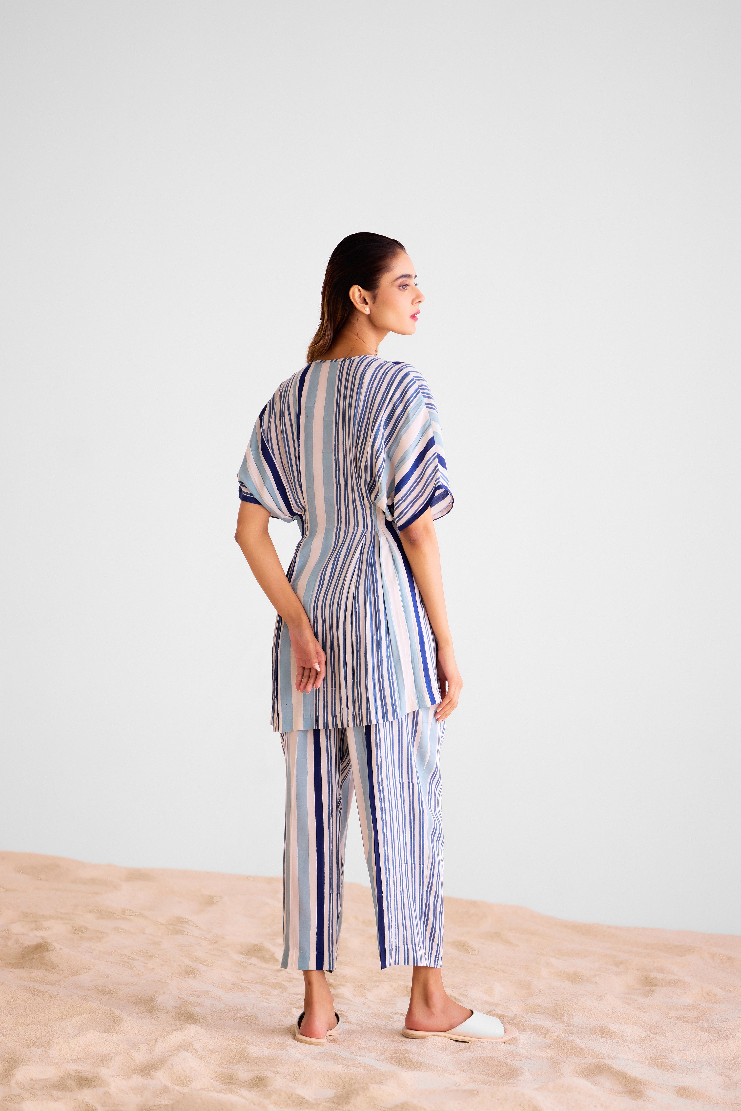 Navy Blue - White Top & Trousers - CNC217