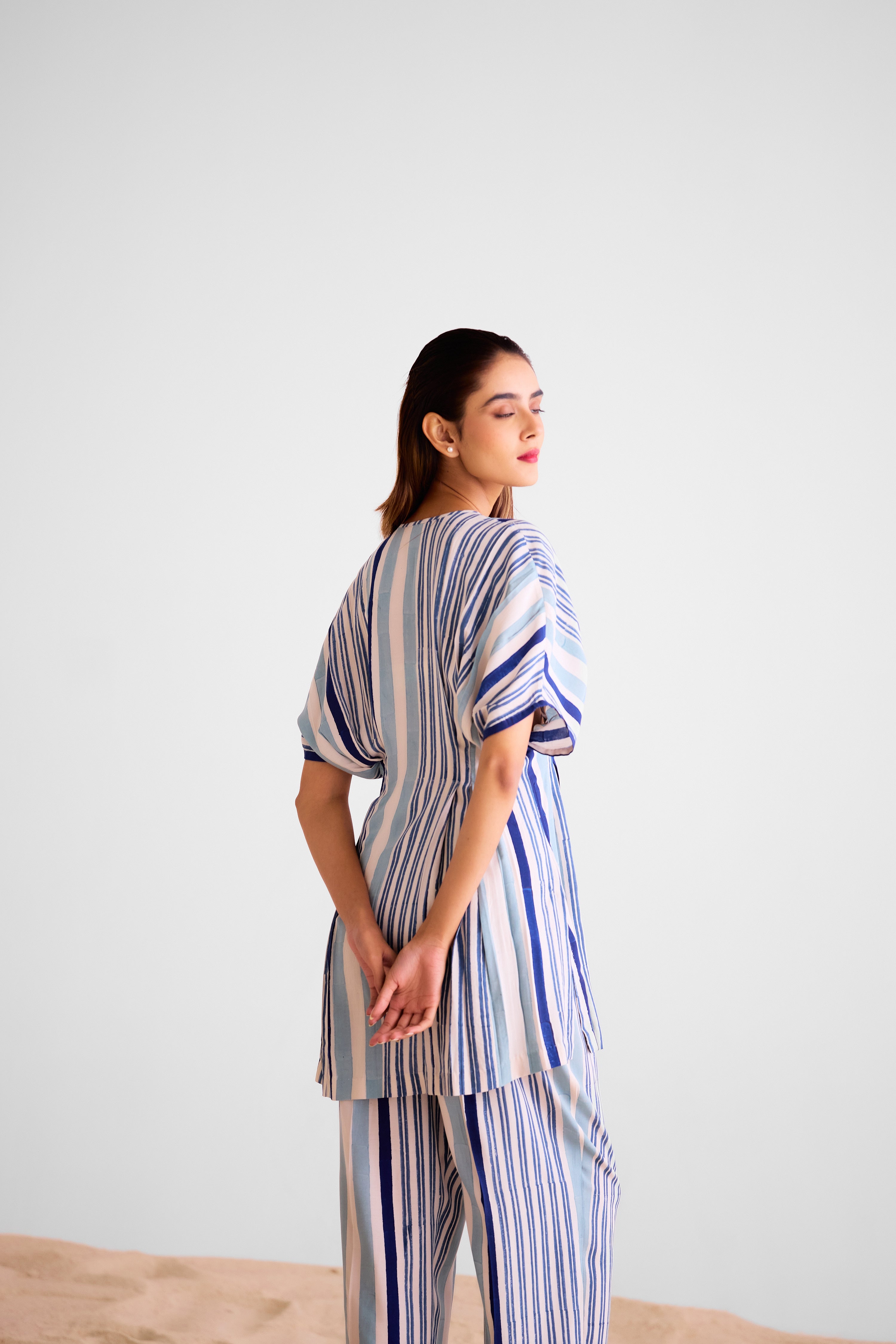 Navy Blue - White Top & Trousers - CNC217