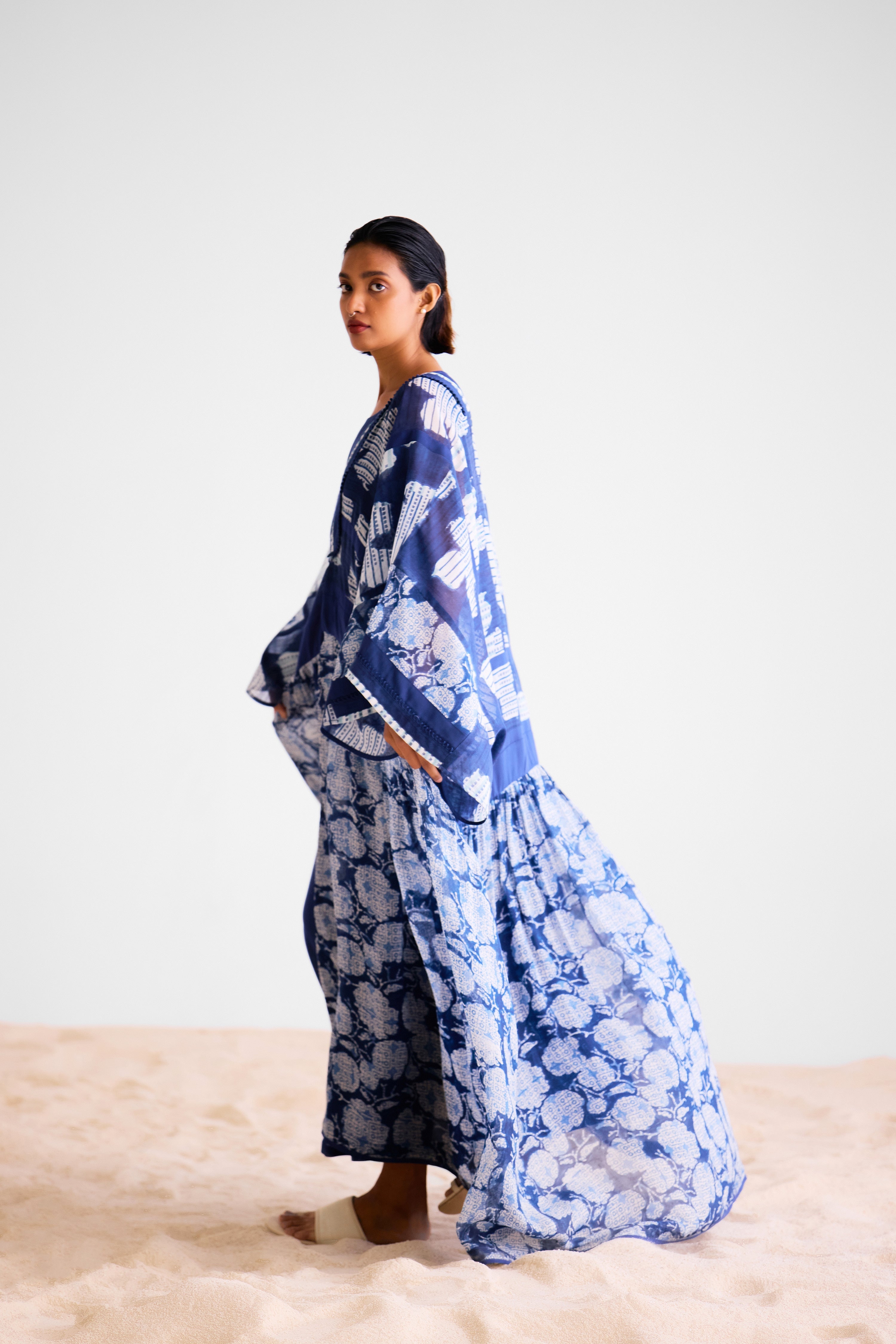 Indigo Kaftan Set - CNC218
