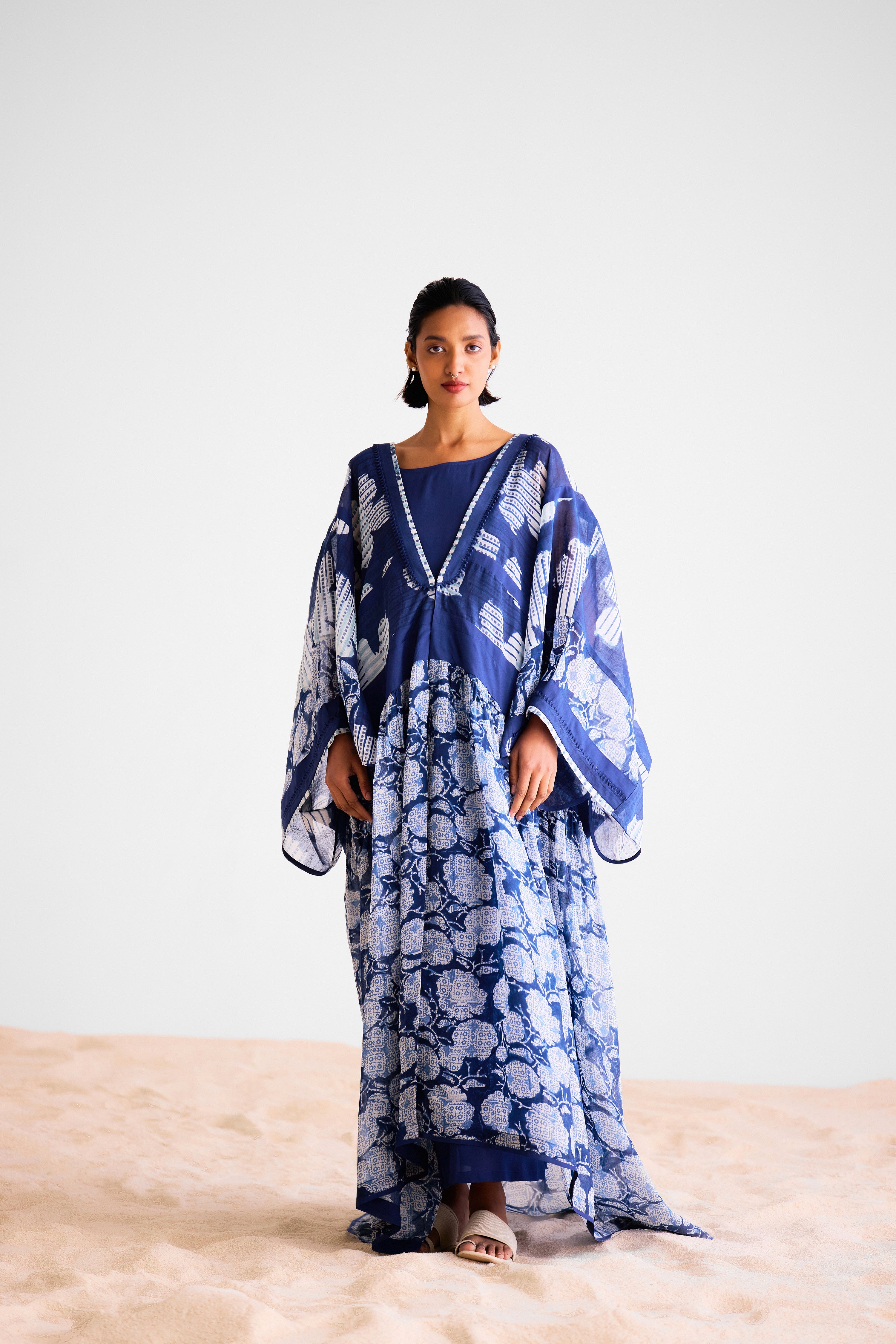 Indigo Kaftan Set - CNC218