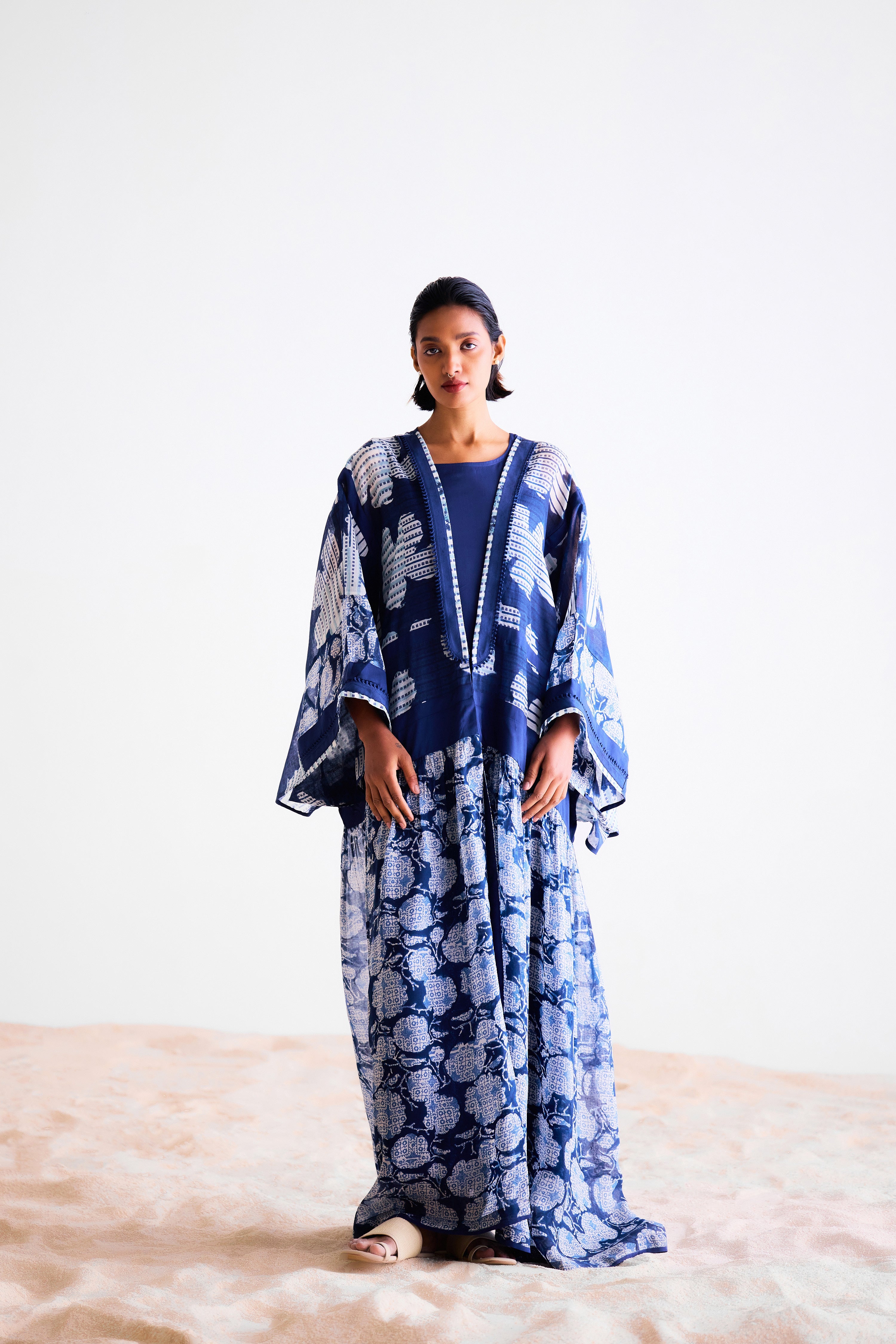 Indigo Kaftan Set - CNC218