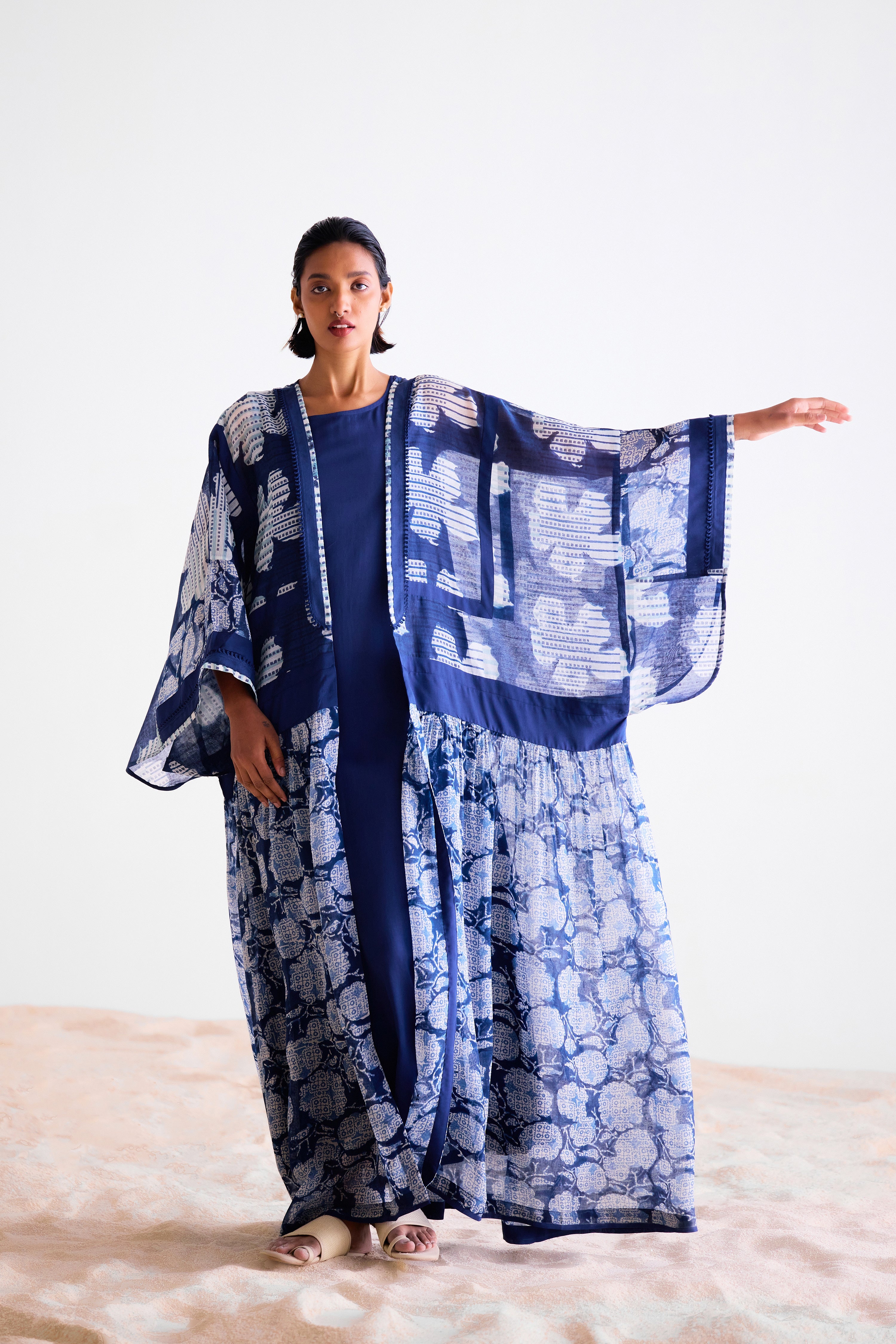 Indigo Kaftan Set - CNC218