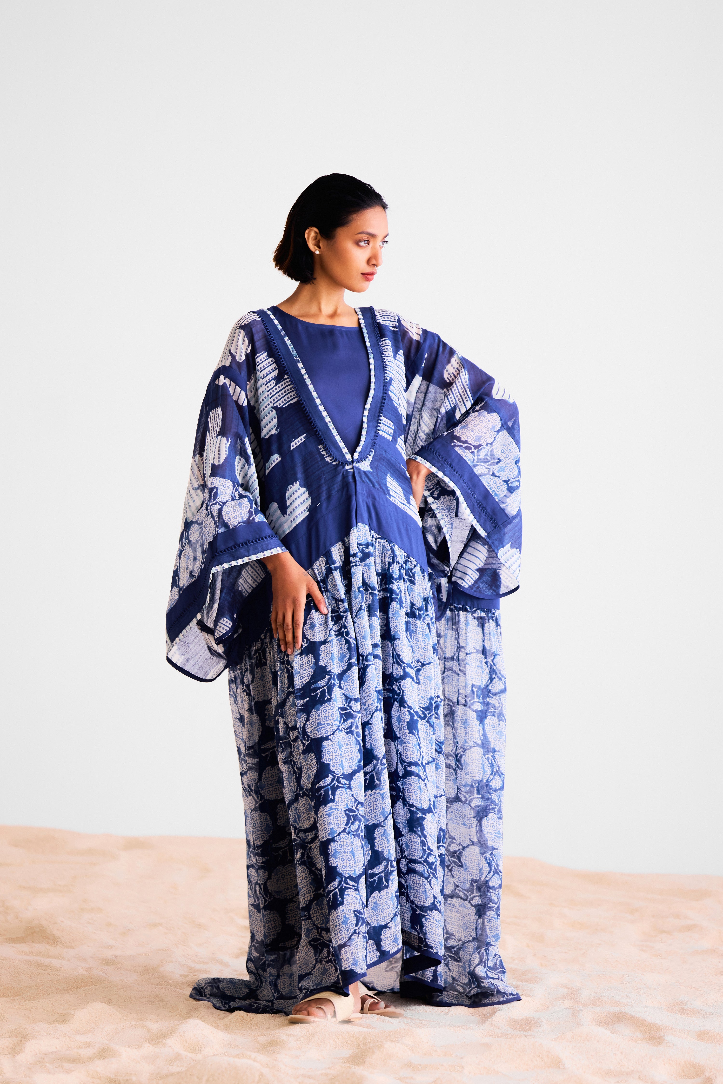 Indigo Kaftan Set - CNC218