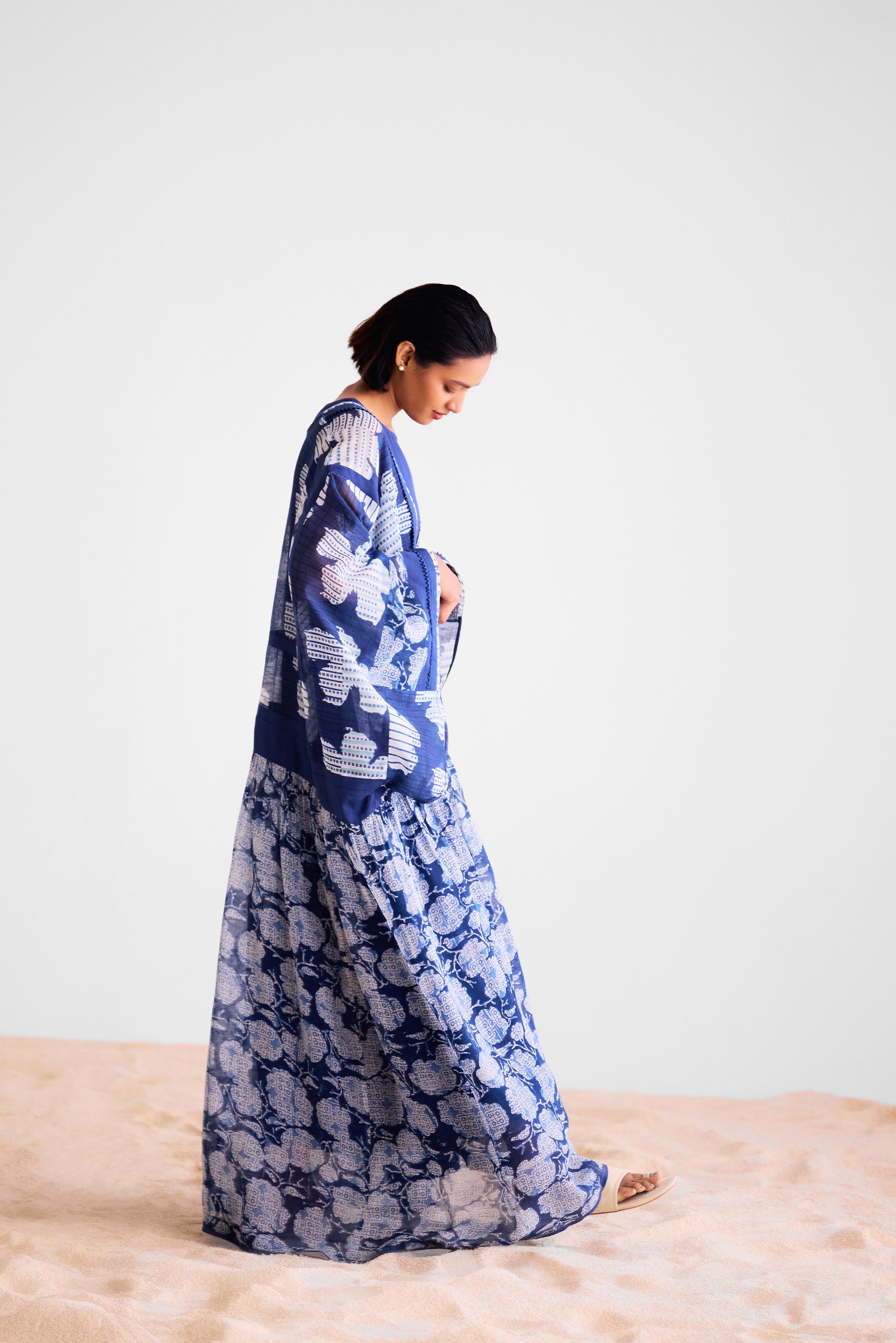 Indigo Kaftan Set - CNC218