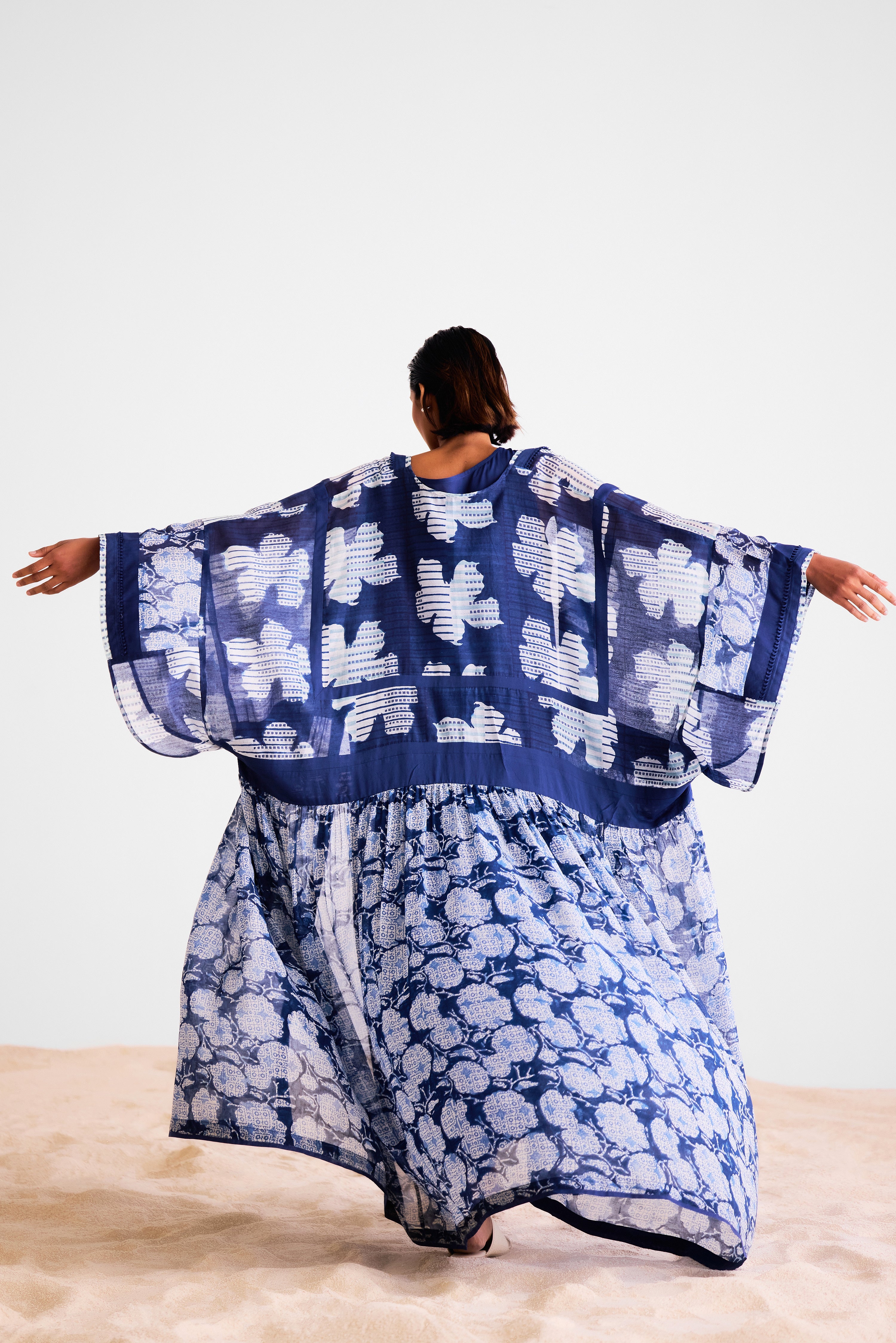 Indigo Kaftan Set - CNC218