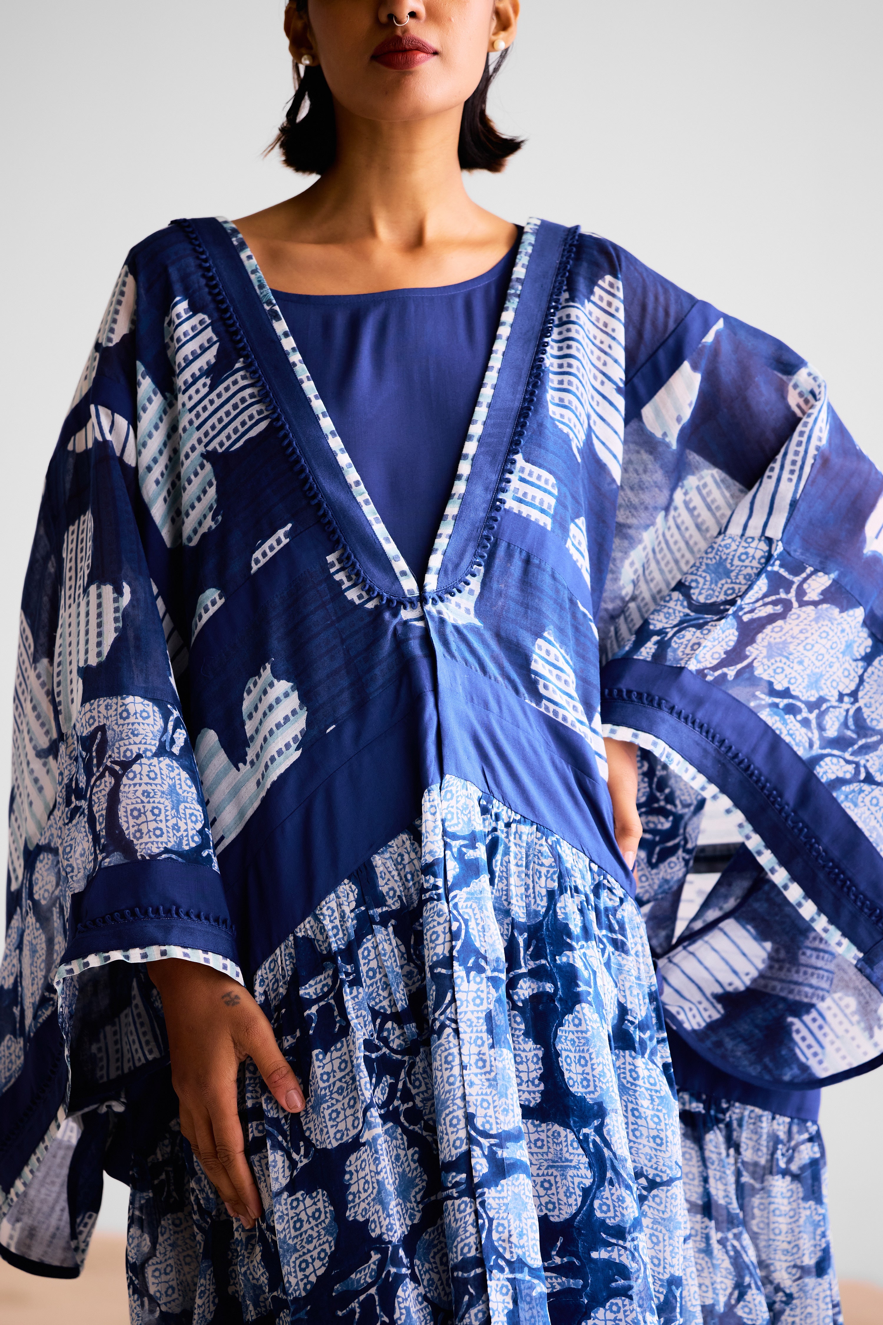 Indigo Kaftan Set - CNC218