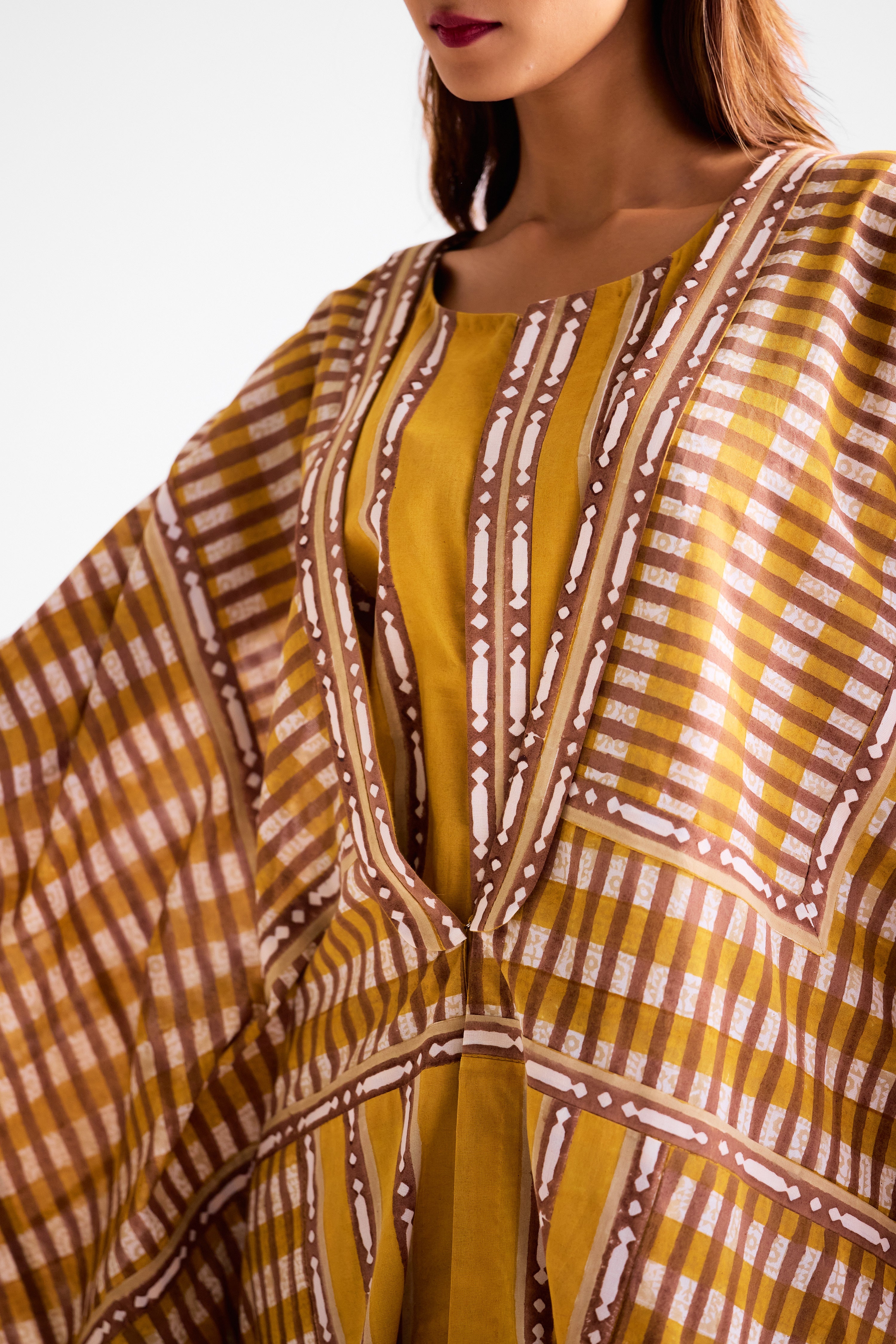 Mustard - Brown Jumpsuit & Kimono - CNC219