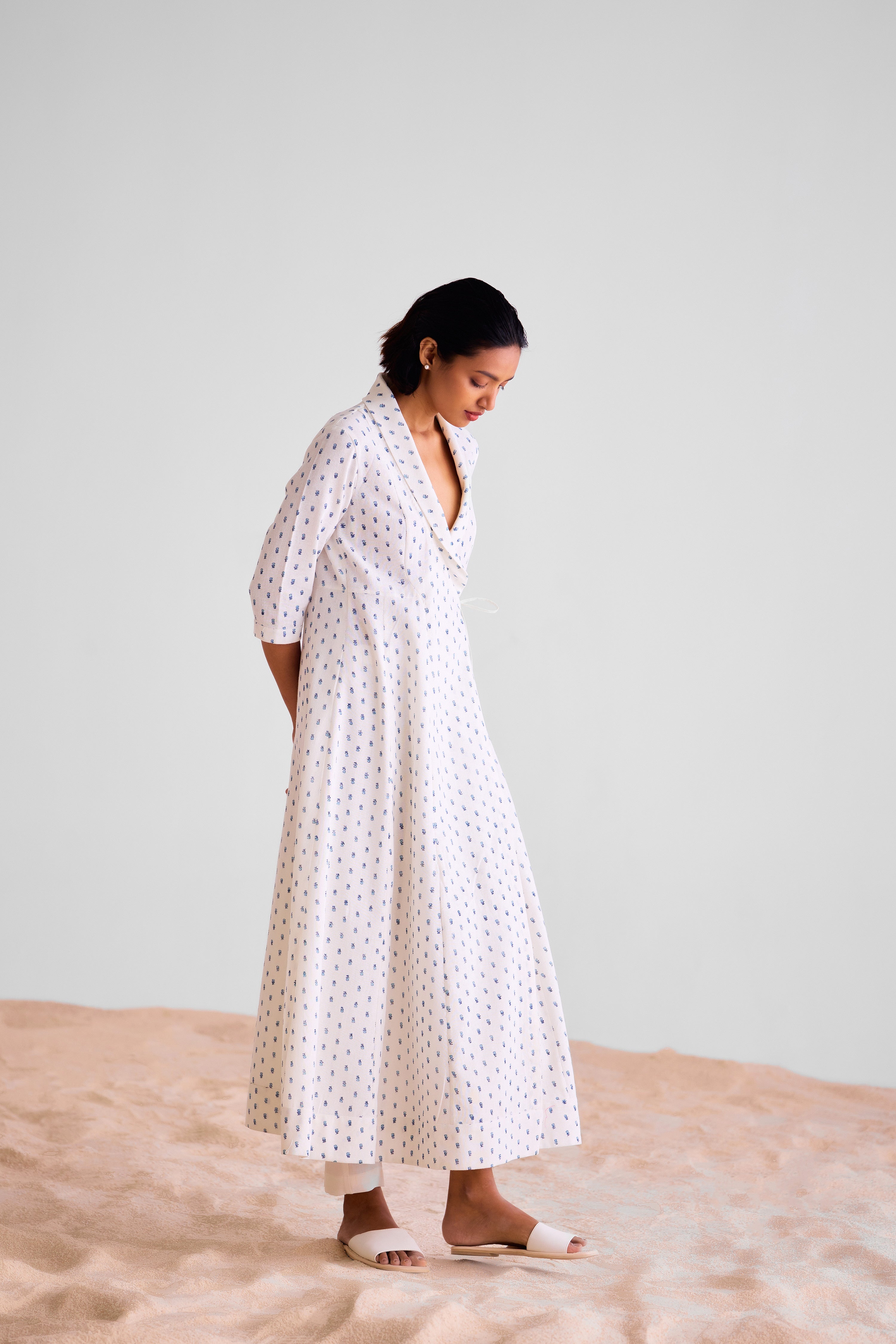 White Angrakha & Trouser - CNC223