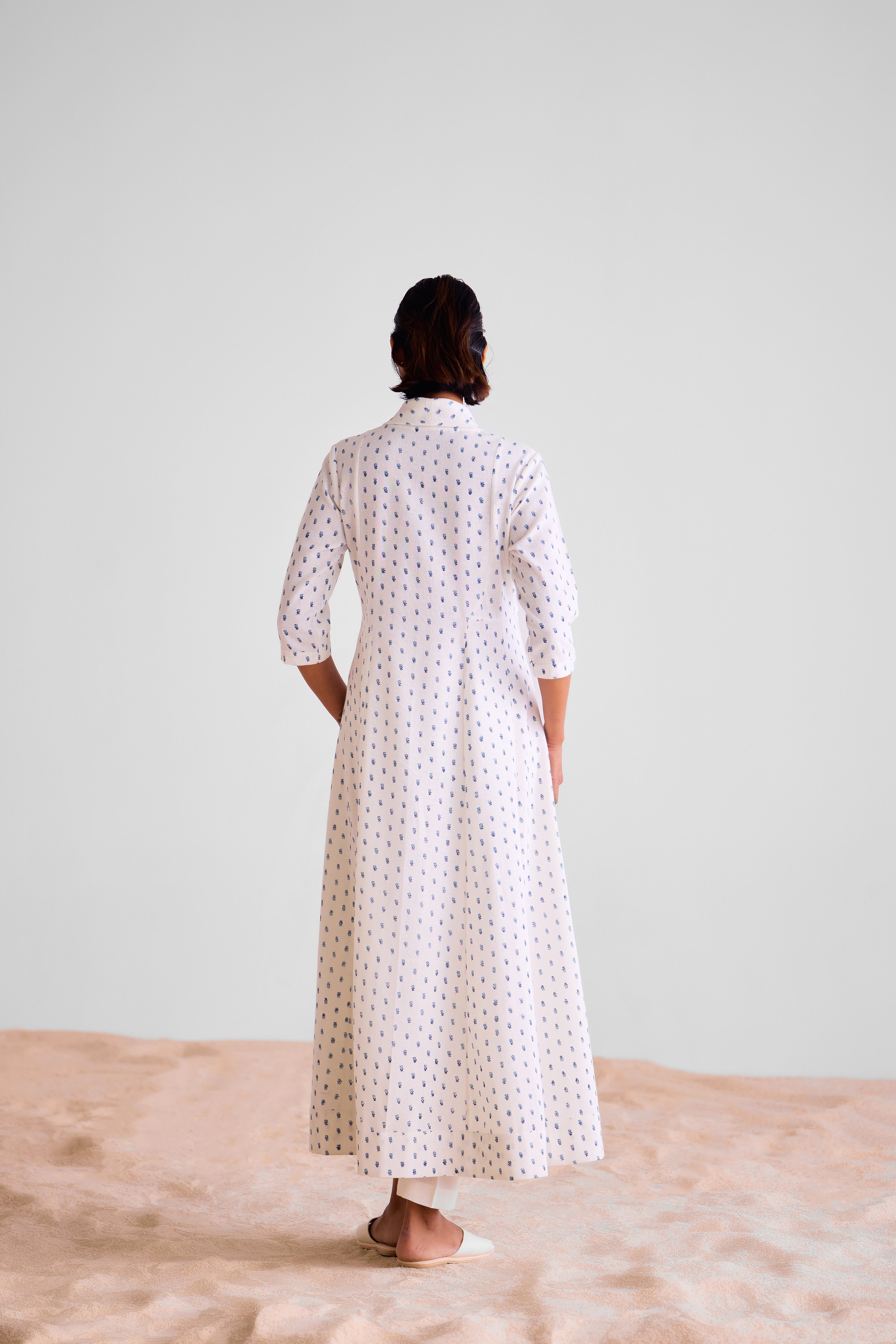 White Angrakha & Trouser - CNC223