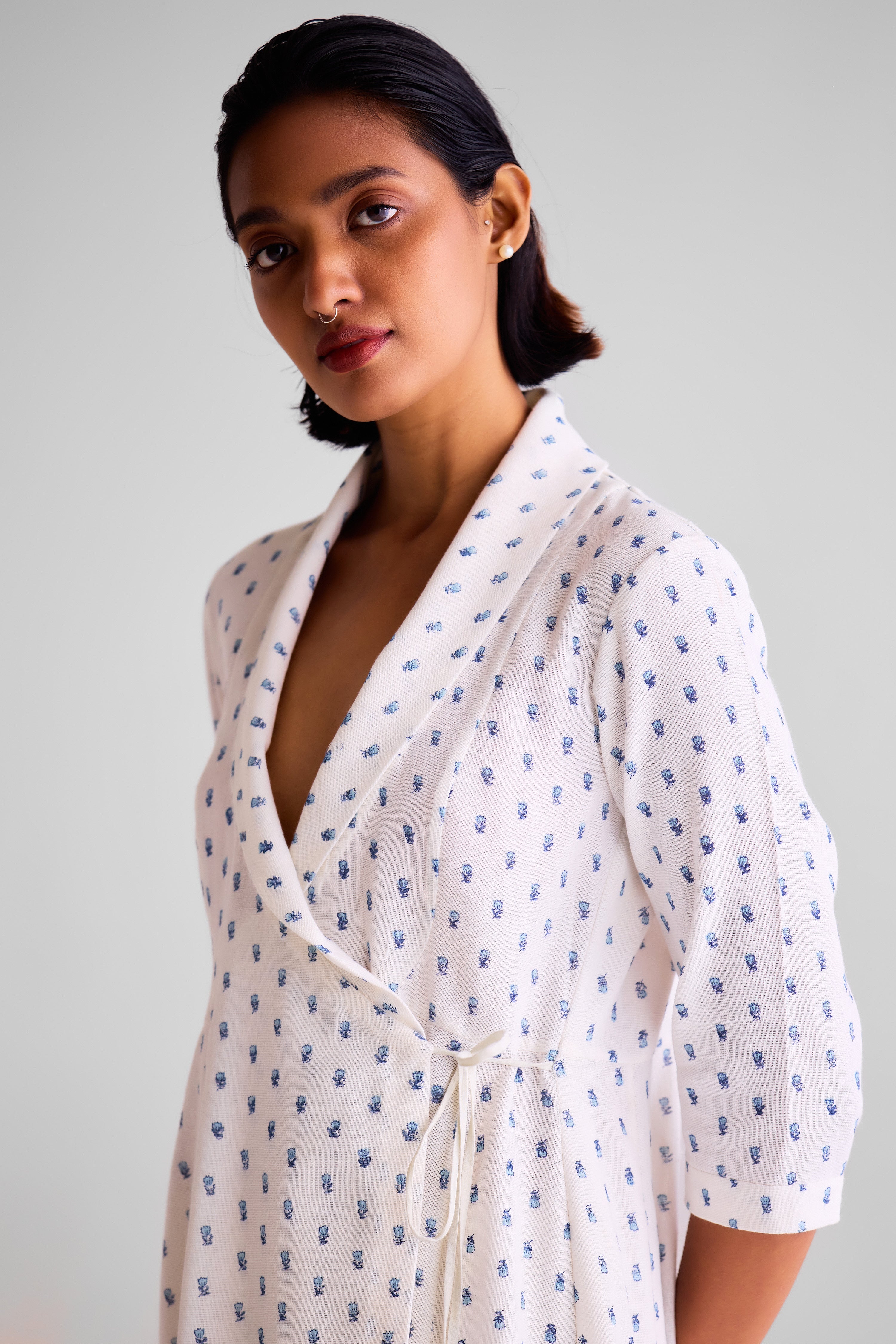 White Angrakha & Trouser - CNC223