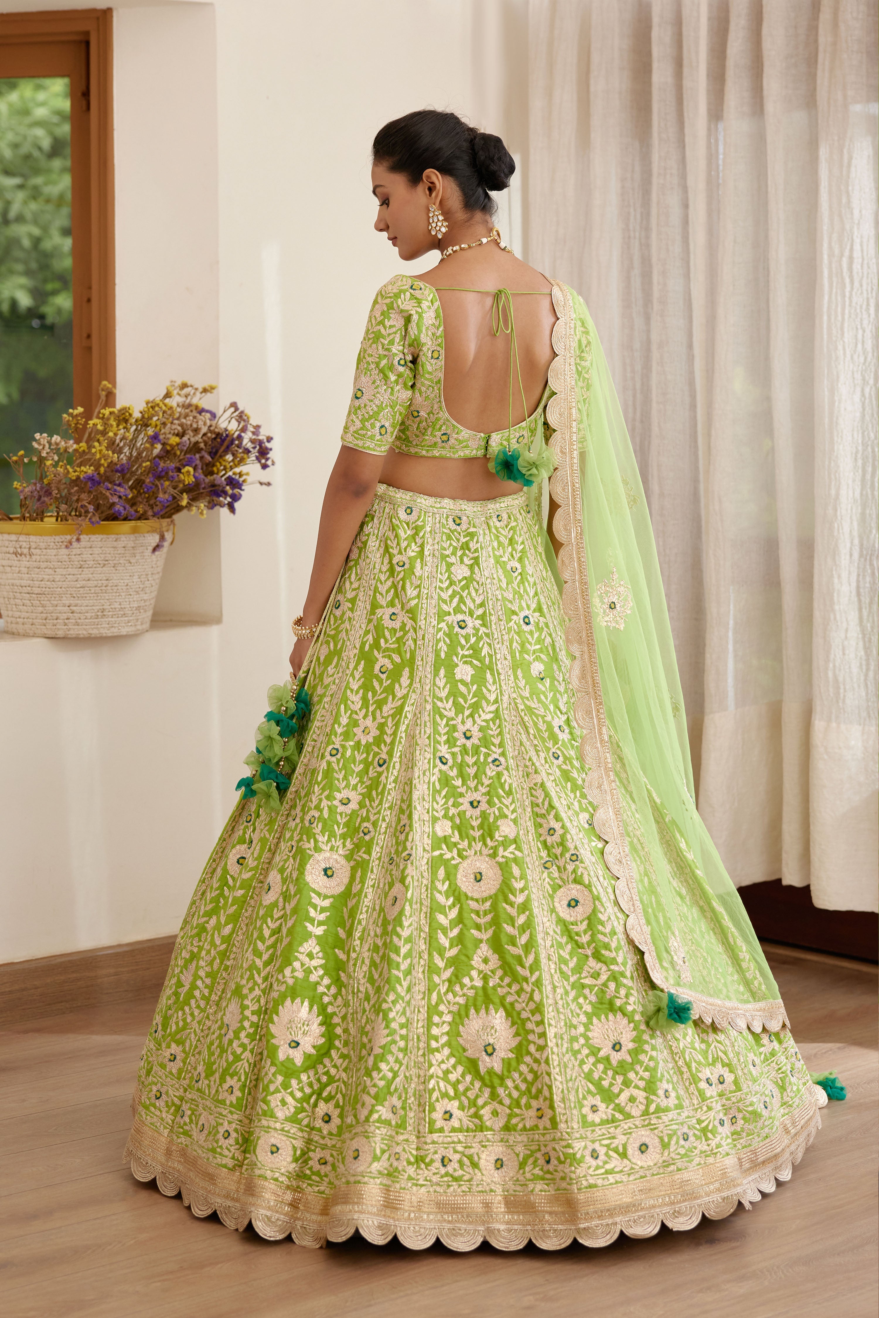 Green Lehenga Set.
