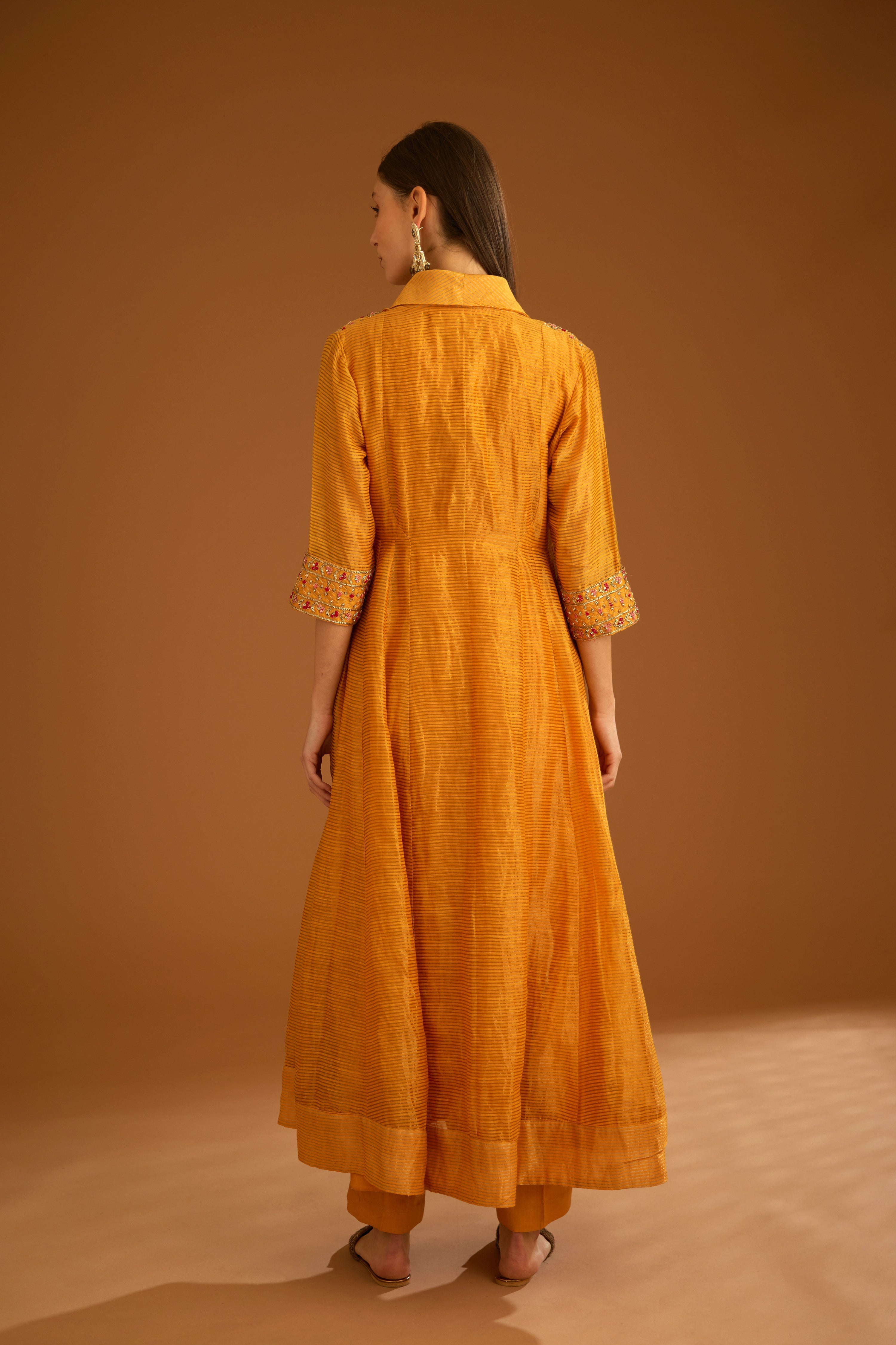 Mango Yellow Angrakha Set.