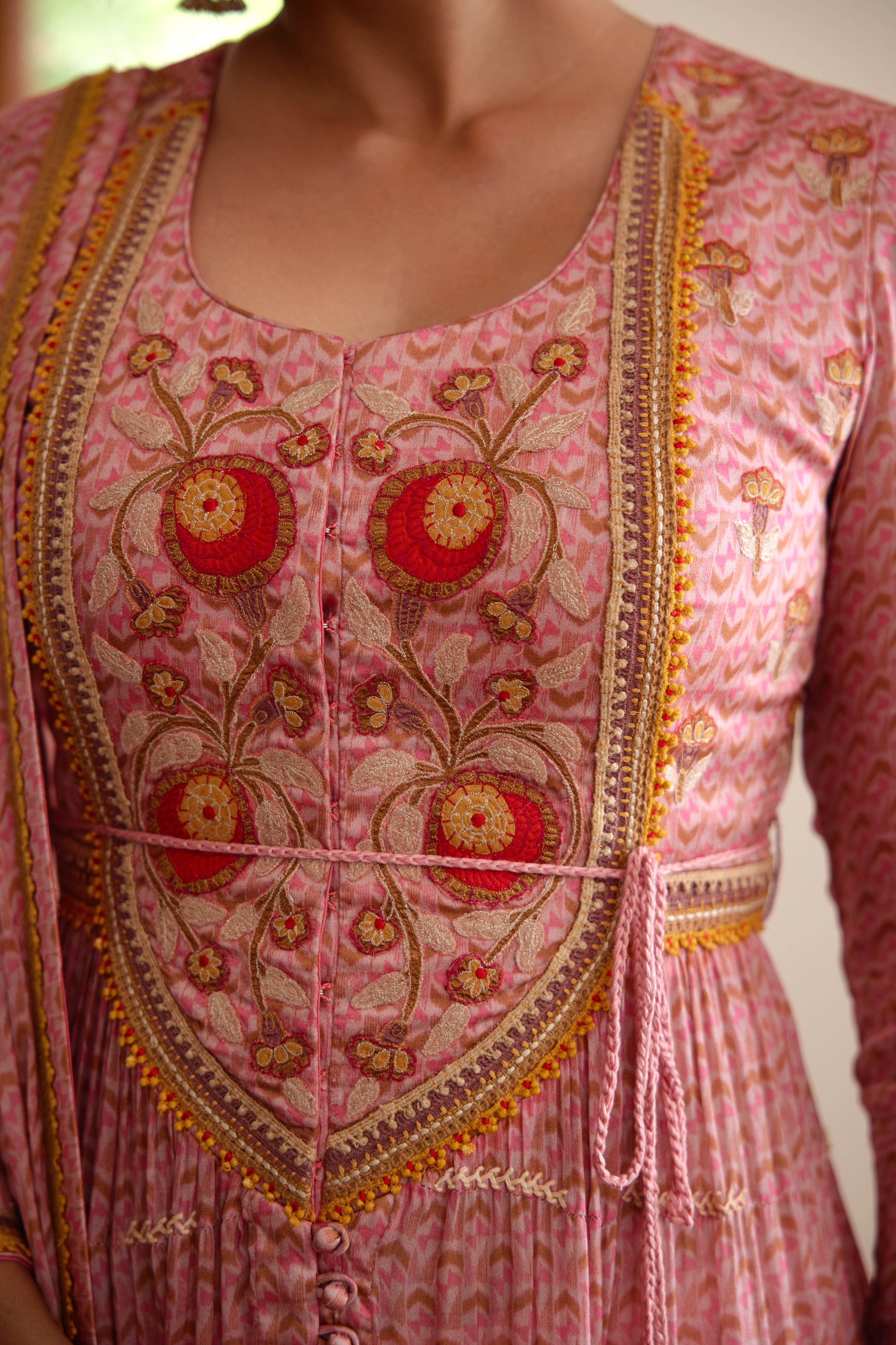 Rose Pink Anarkali Set