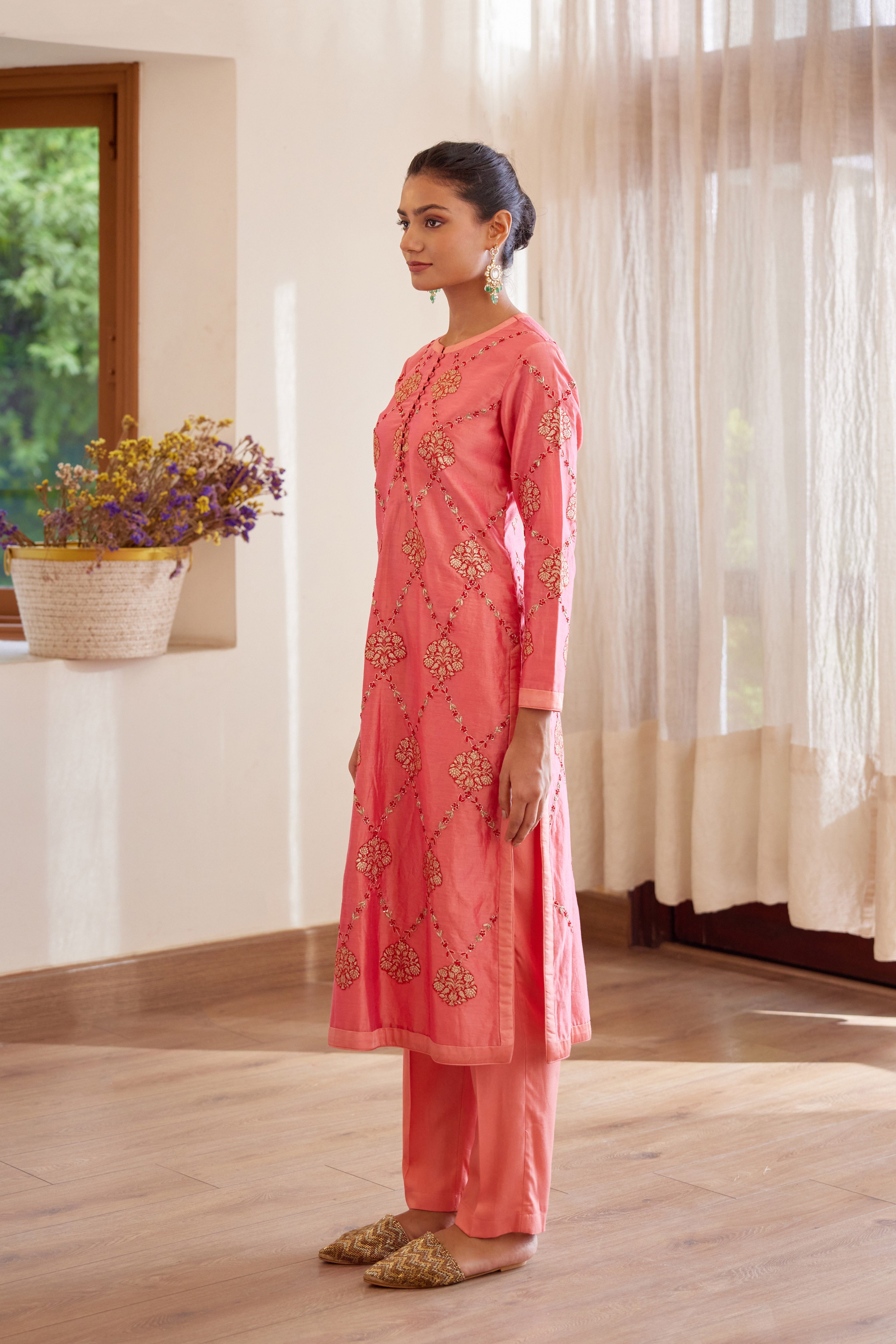 Rose Pink Kurta Set.