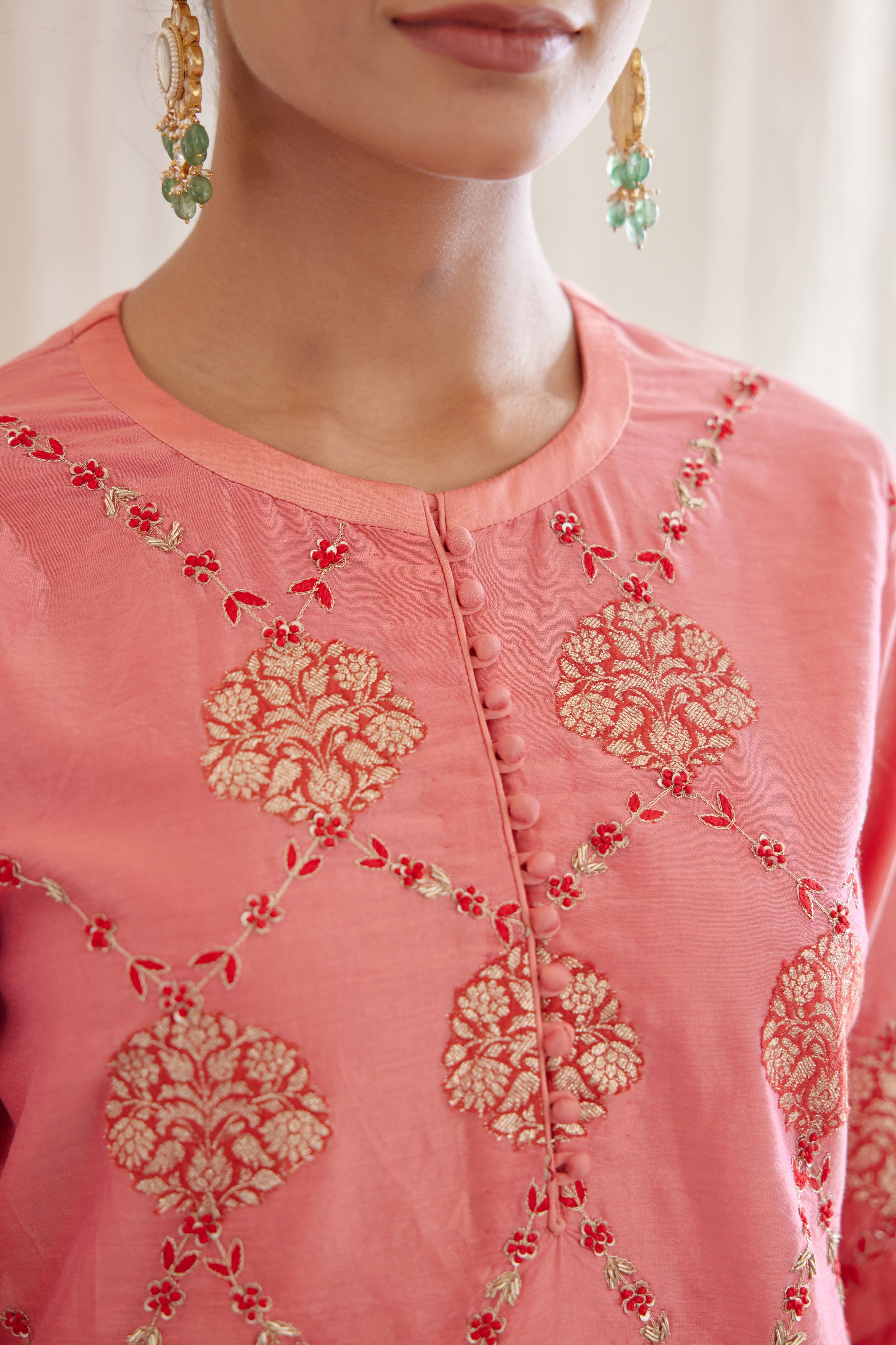 Rose Pink Kurta Set.