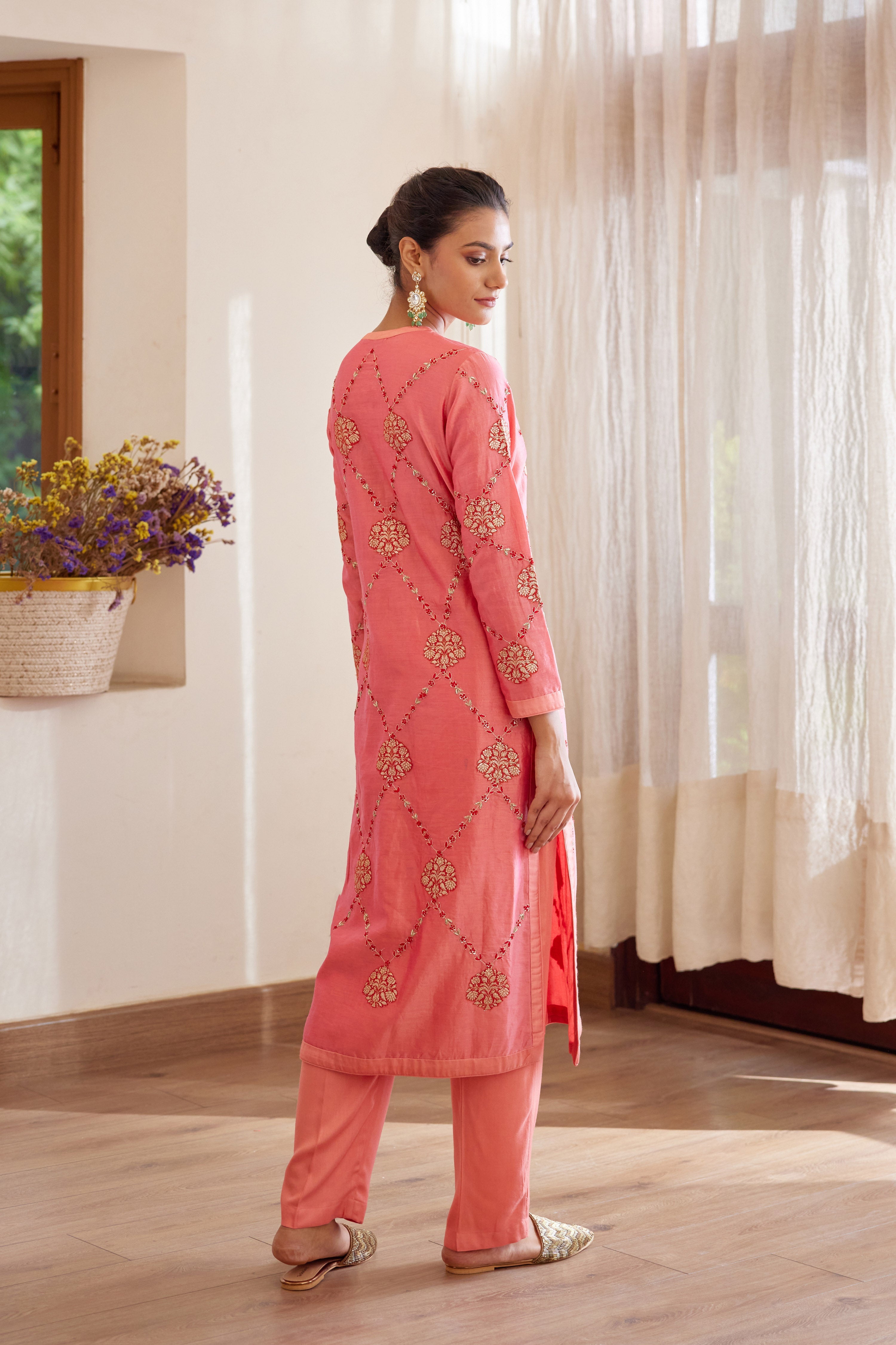 Rose Pink Kurta Set.