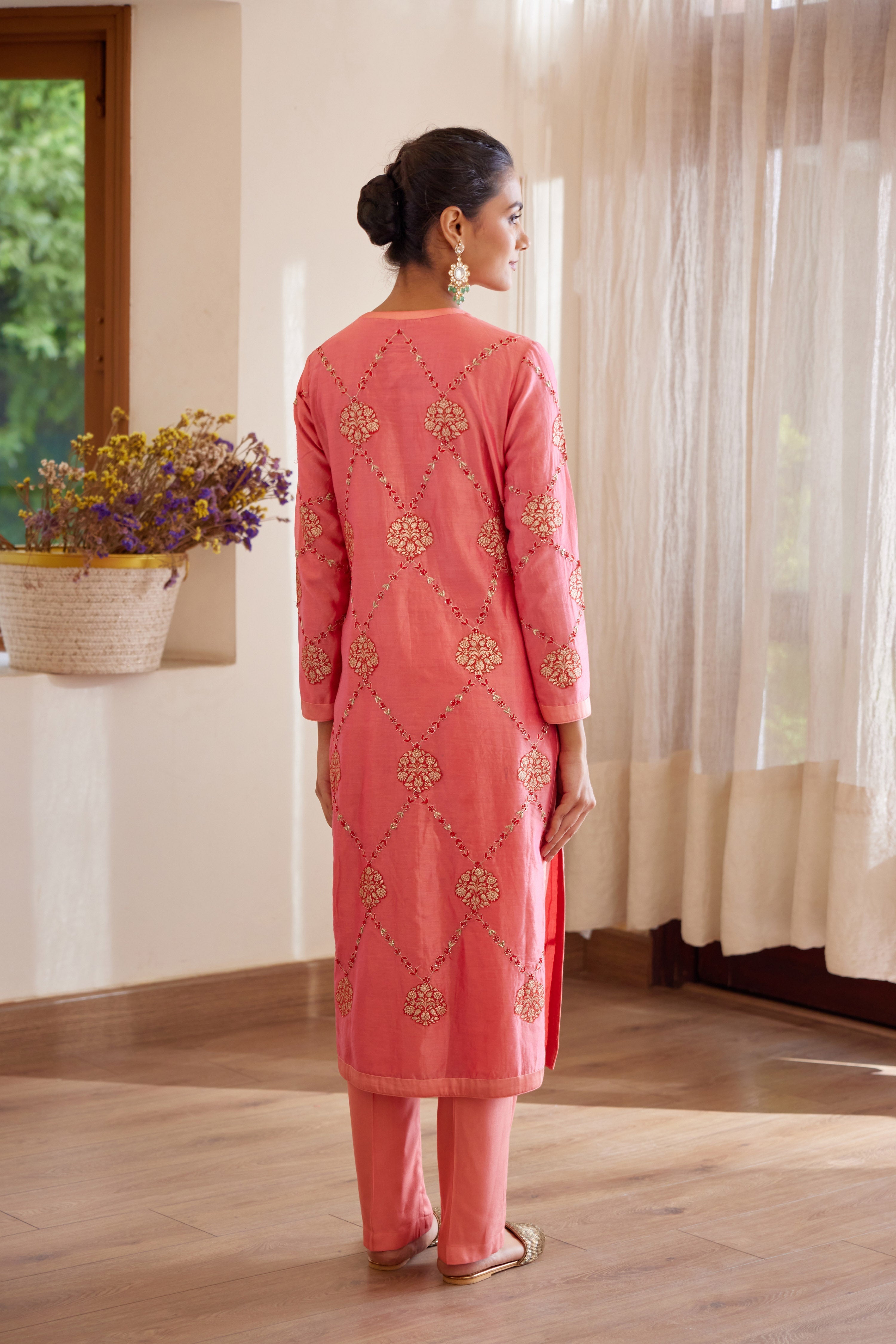 Rose Pink Kurta Set.