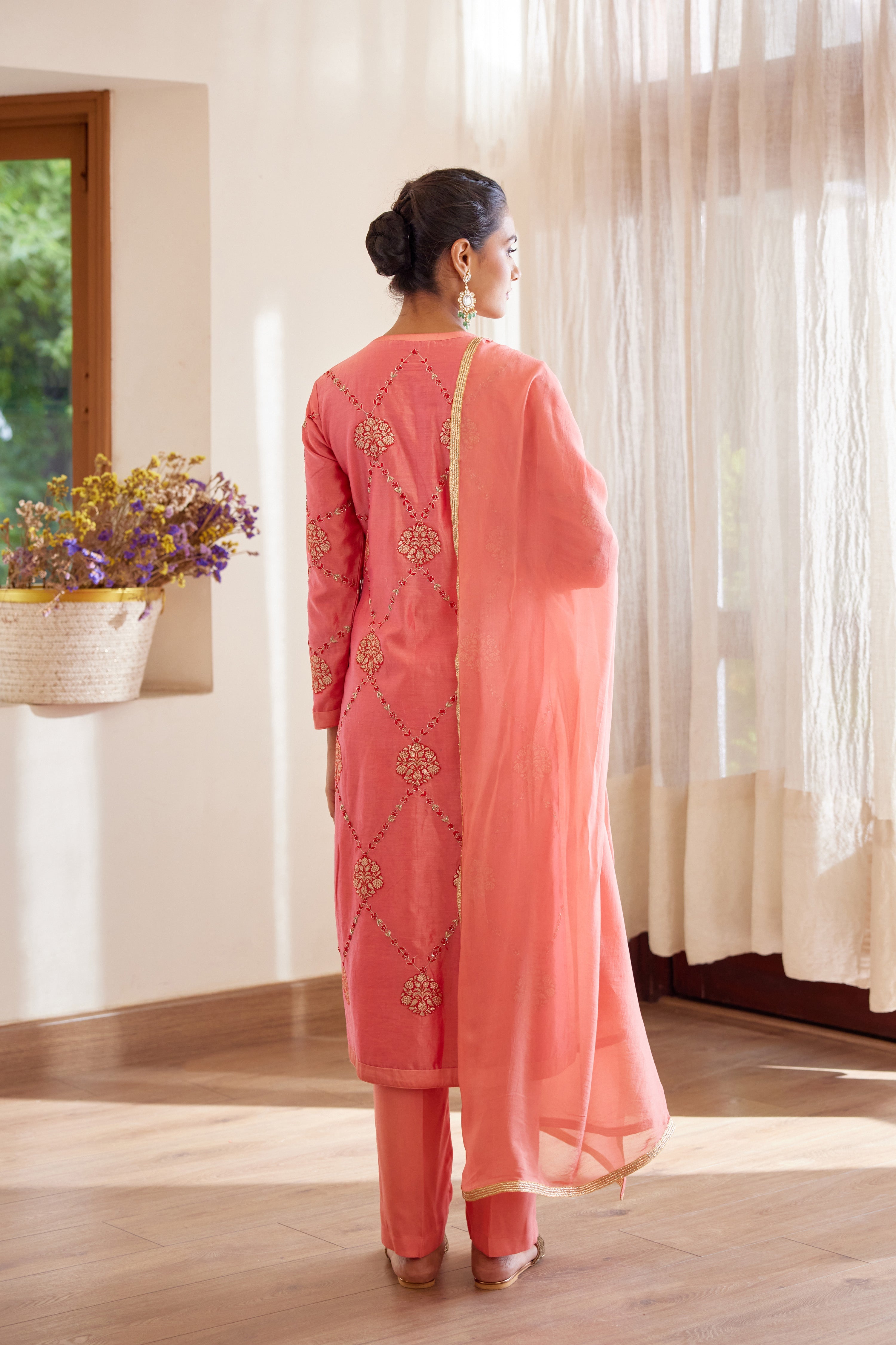Rose Pink Kurta Set.