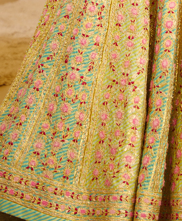 Multicolored Lehenga Set.