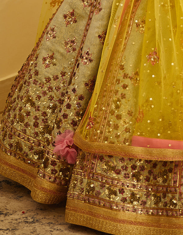 Sea Green Lehenga Set.