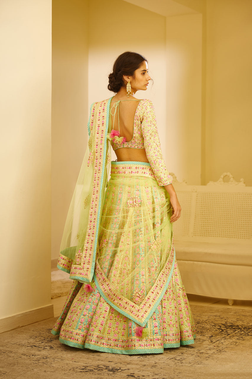 Multicolored Lehenga Set.