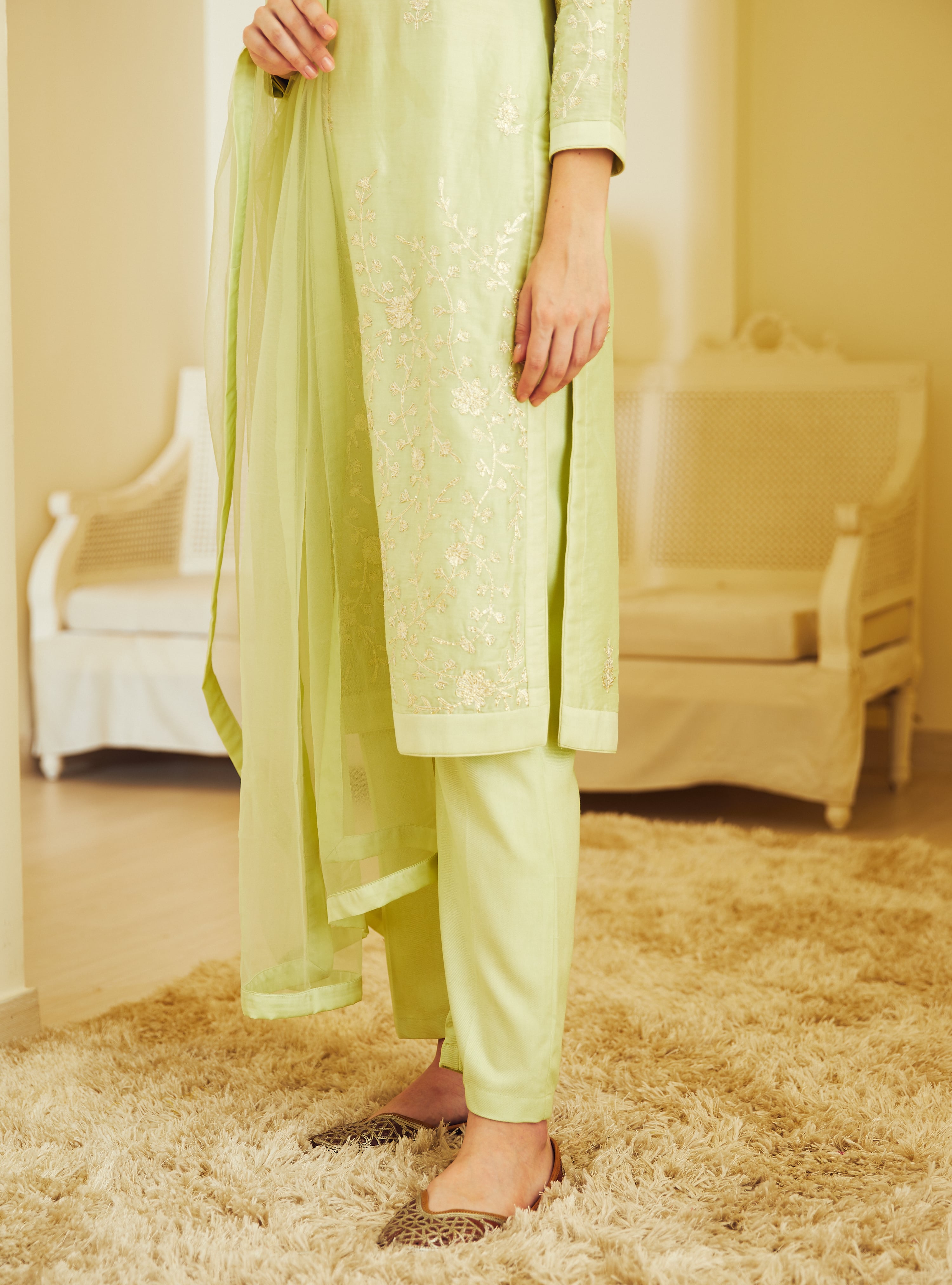 Light Green Kurta Set.