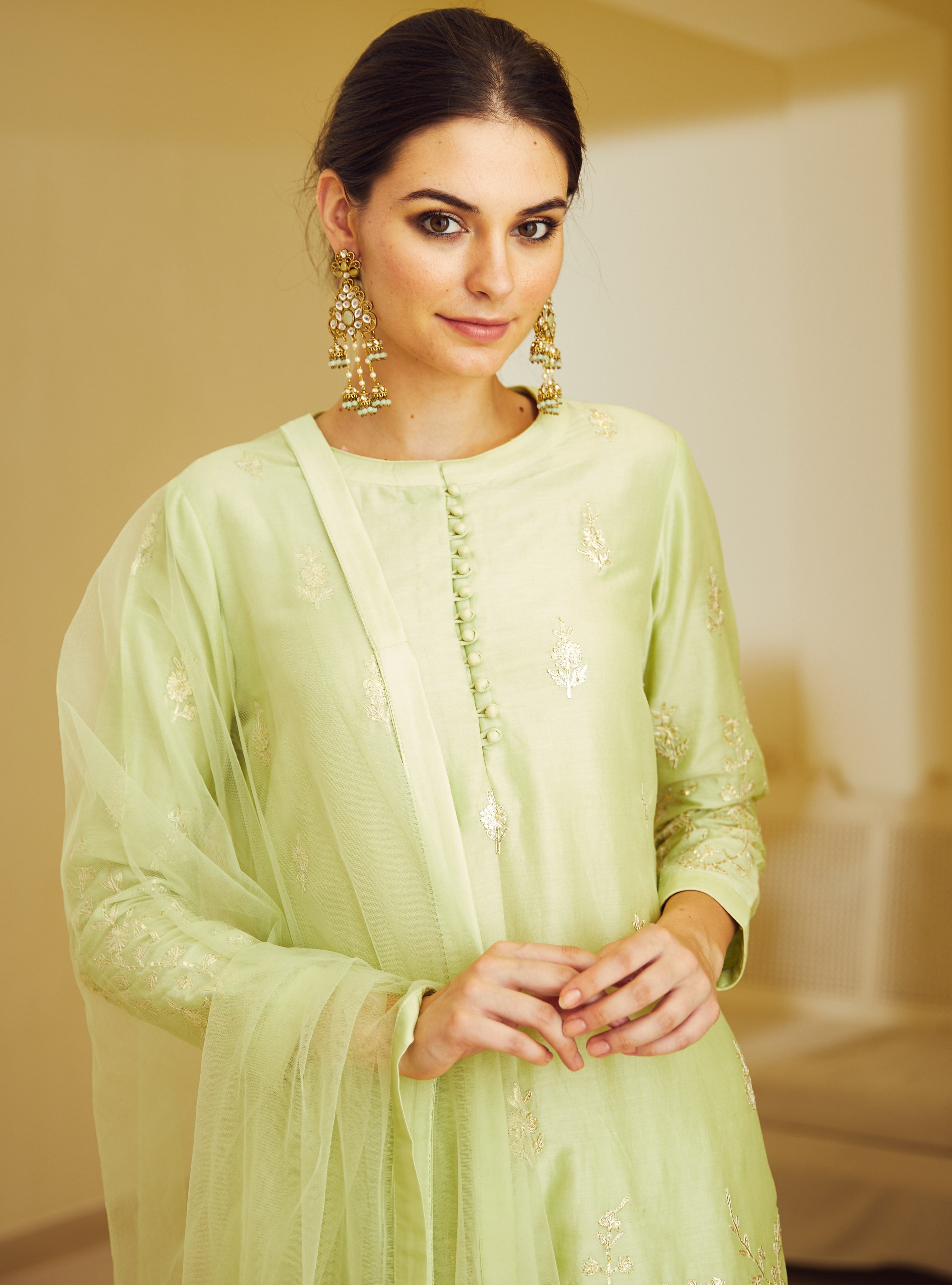 Light Green Kurta Set.