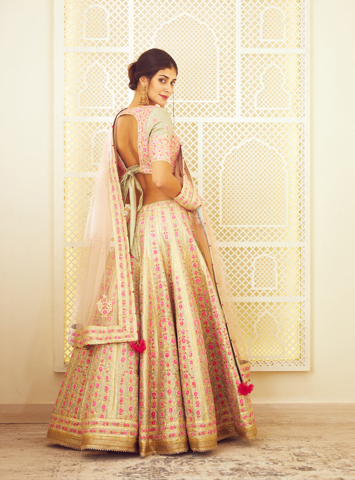 Multicolored Lehenga Set.