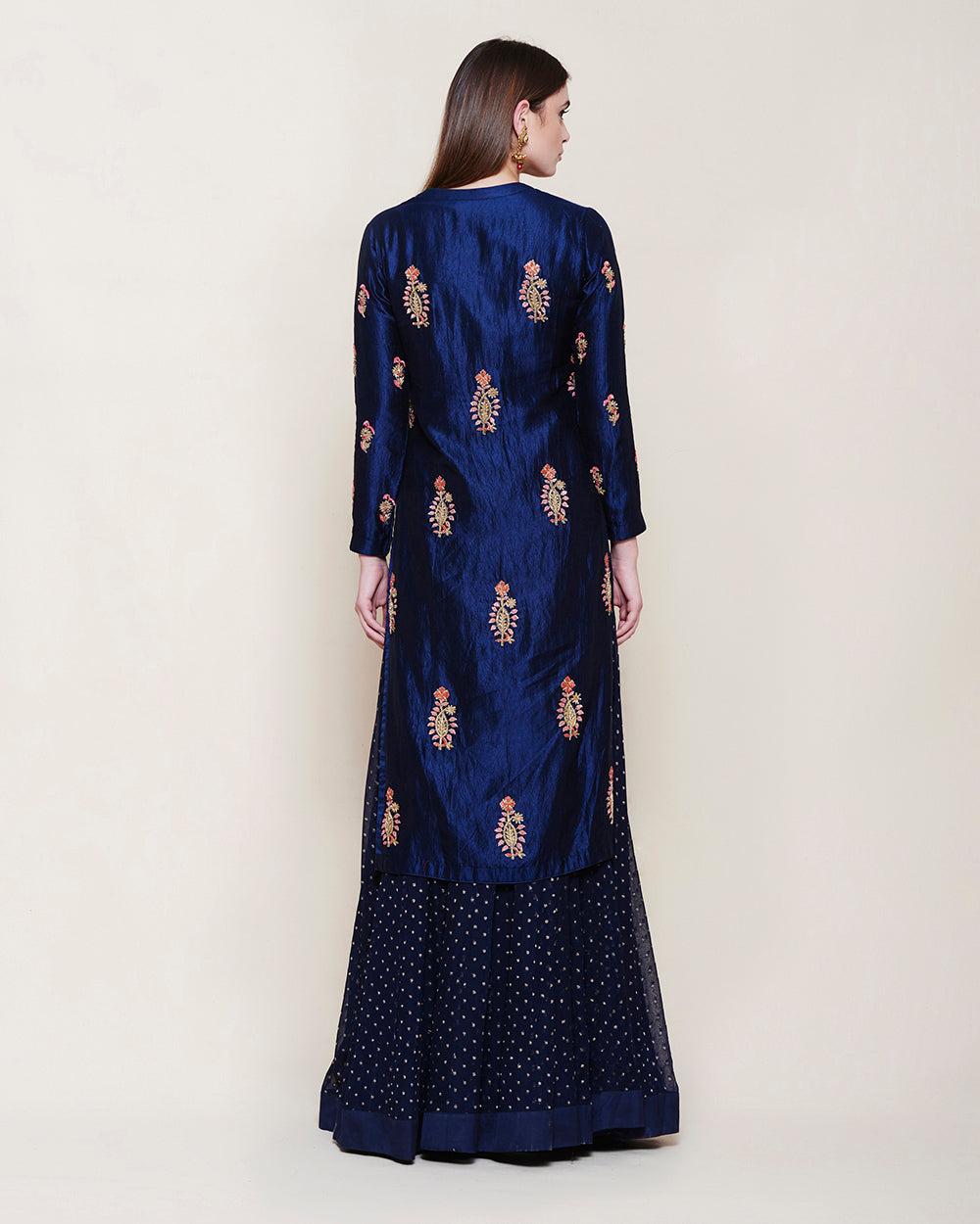 Midnight Blue Lehenga Set.