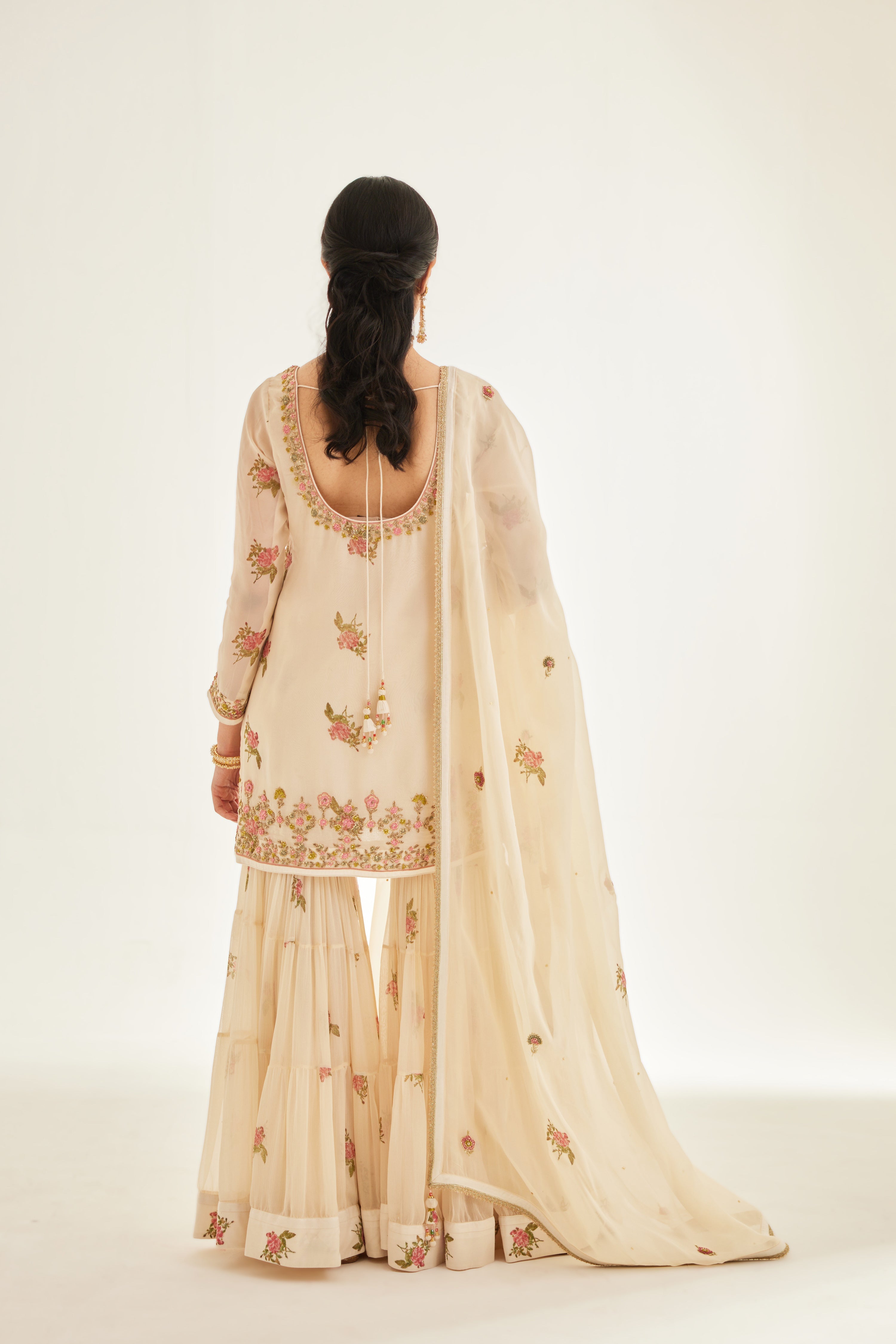 Papyrus White Sharara Set.