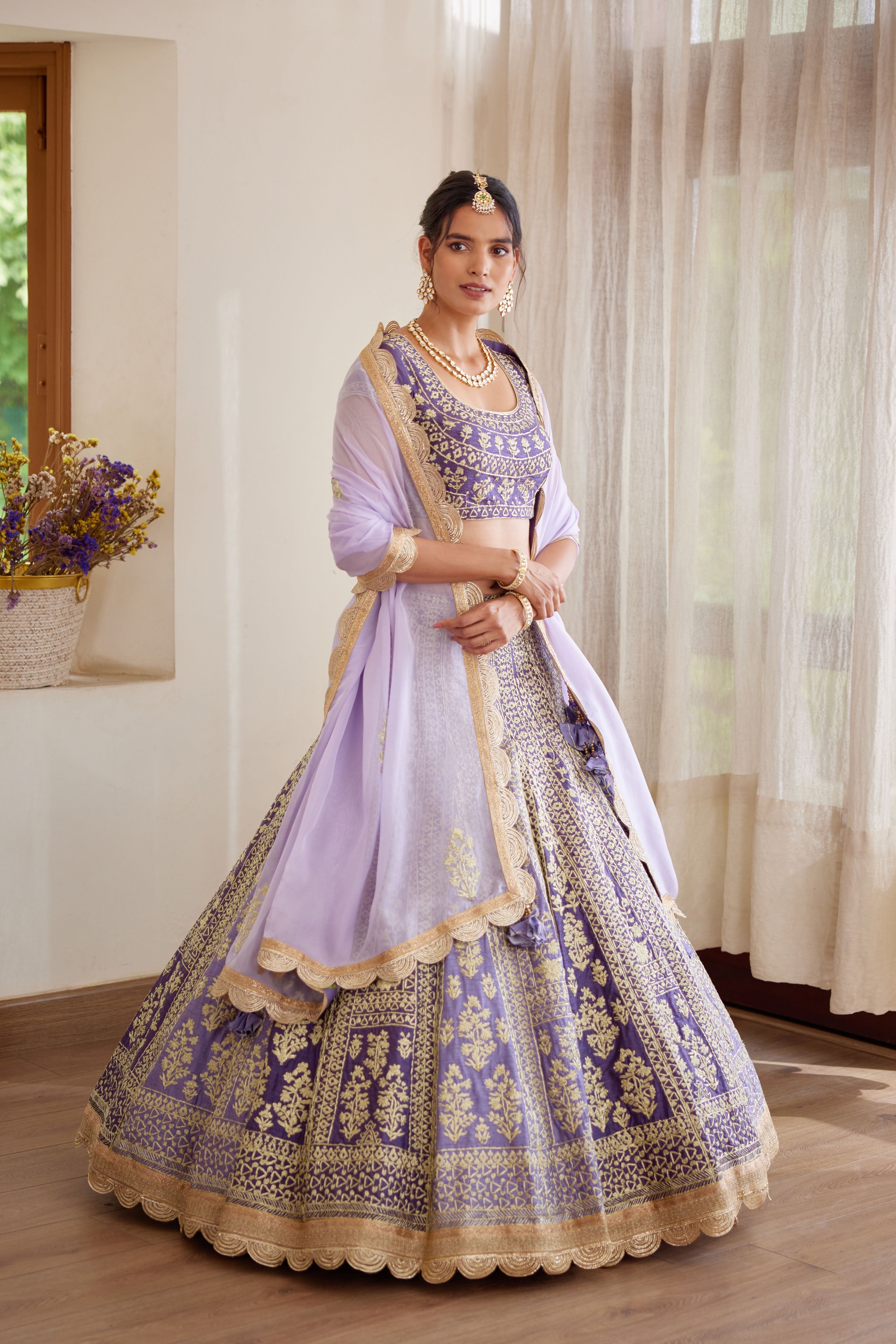 Mauve Purple Lehenga Set.