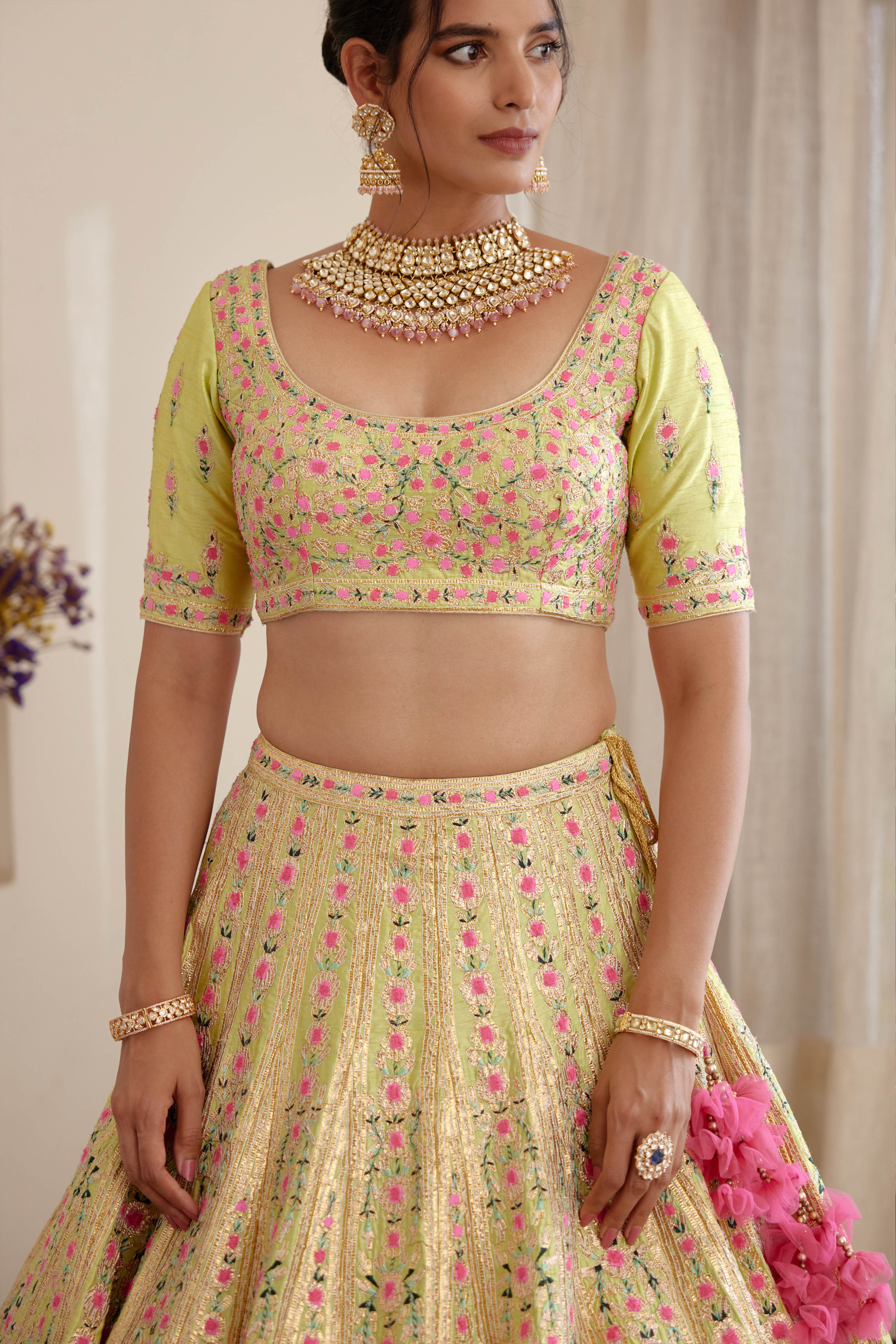 Light Green Lehenga Set.