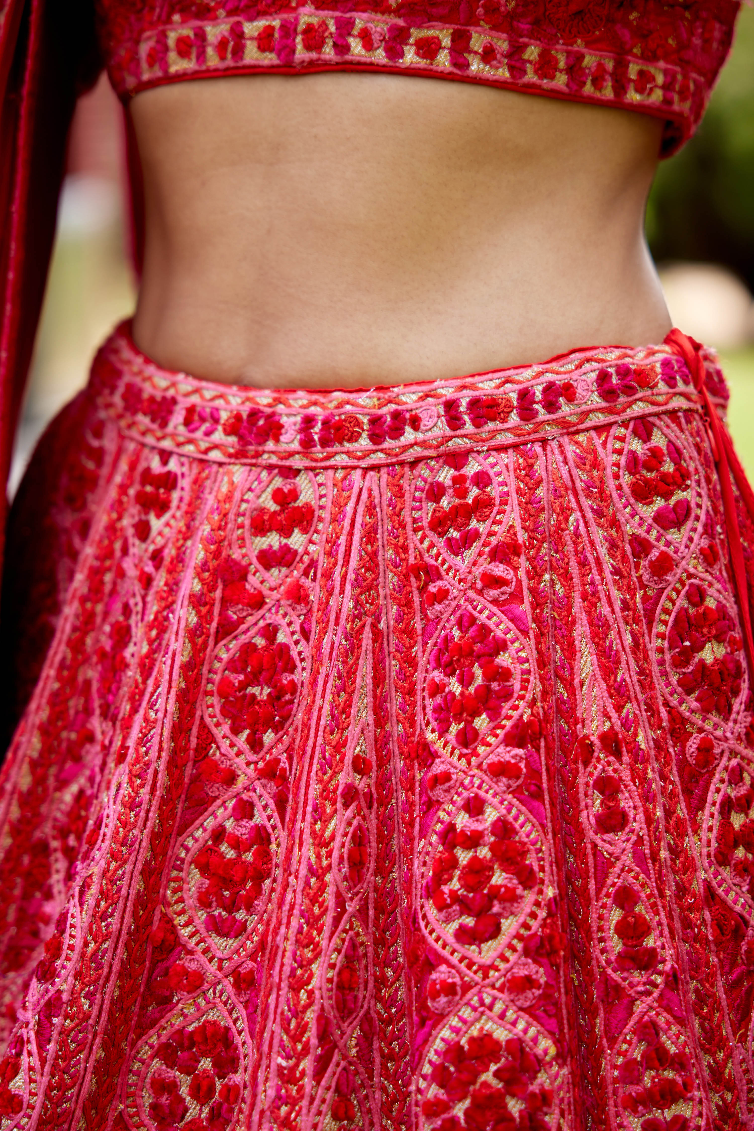 Red-Maroon Lehenga Set.