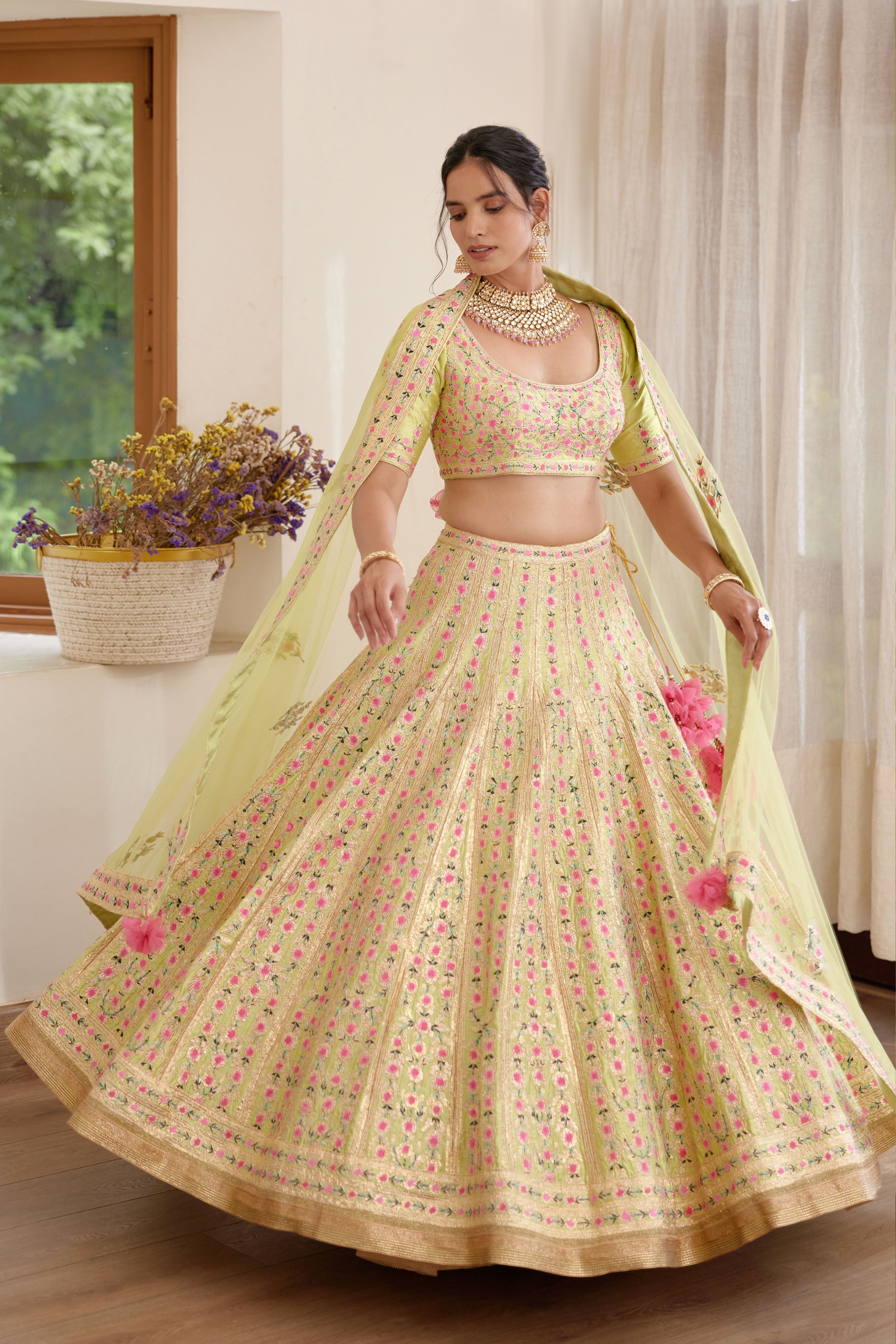 Light Green Lehenga Set.