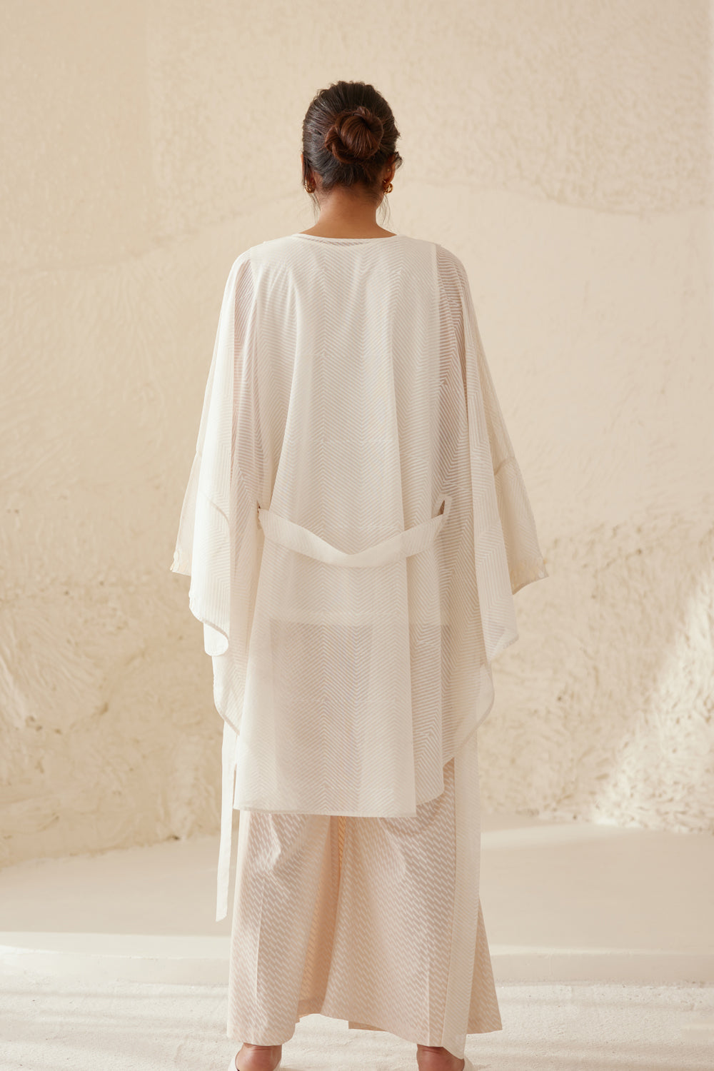 Shop Pristine White Printed Kimono Set | Cotton and Clay