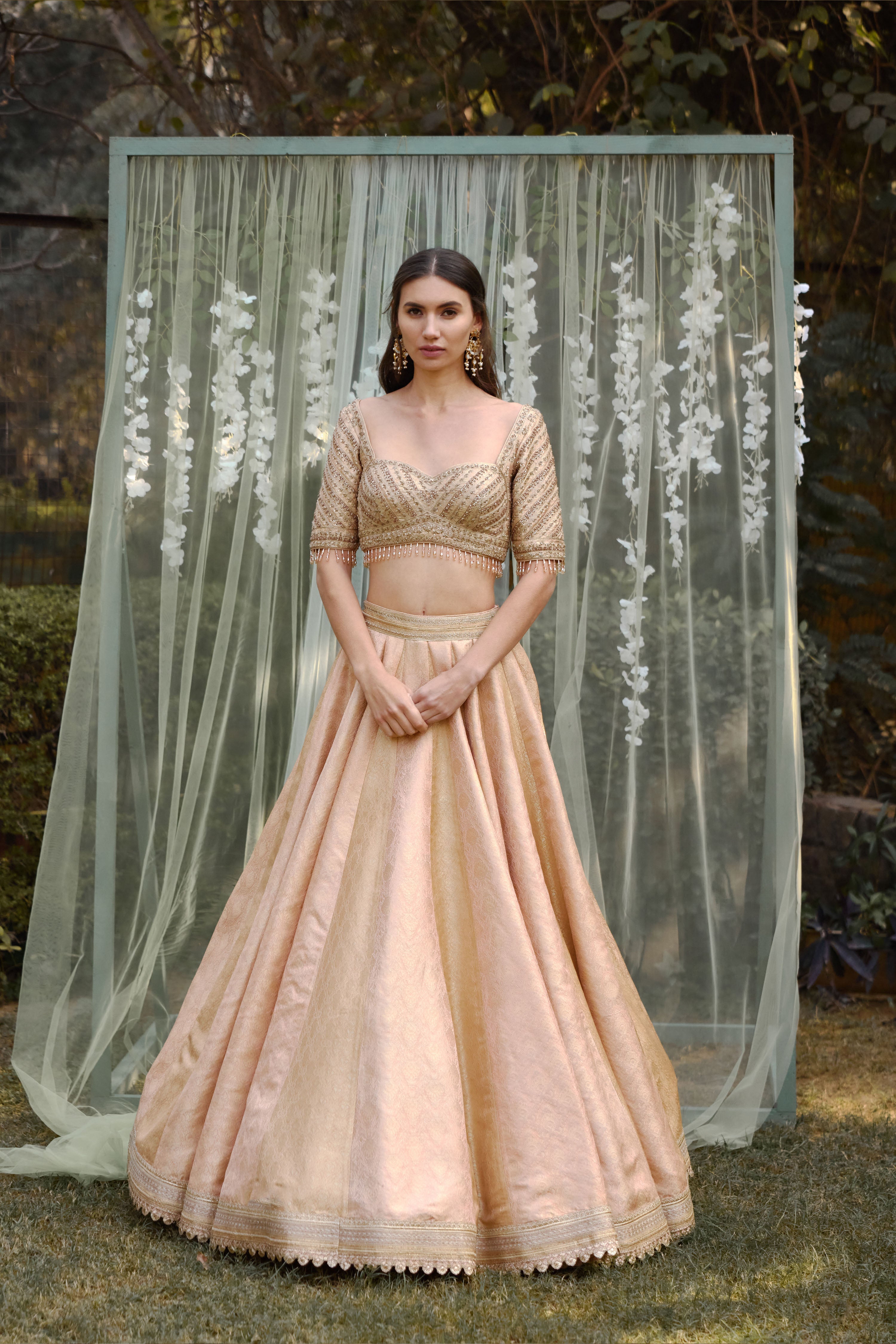Old Rose Pink Lehenga Set.