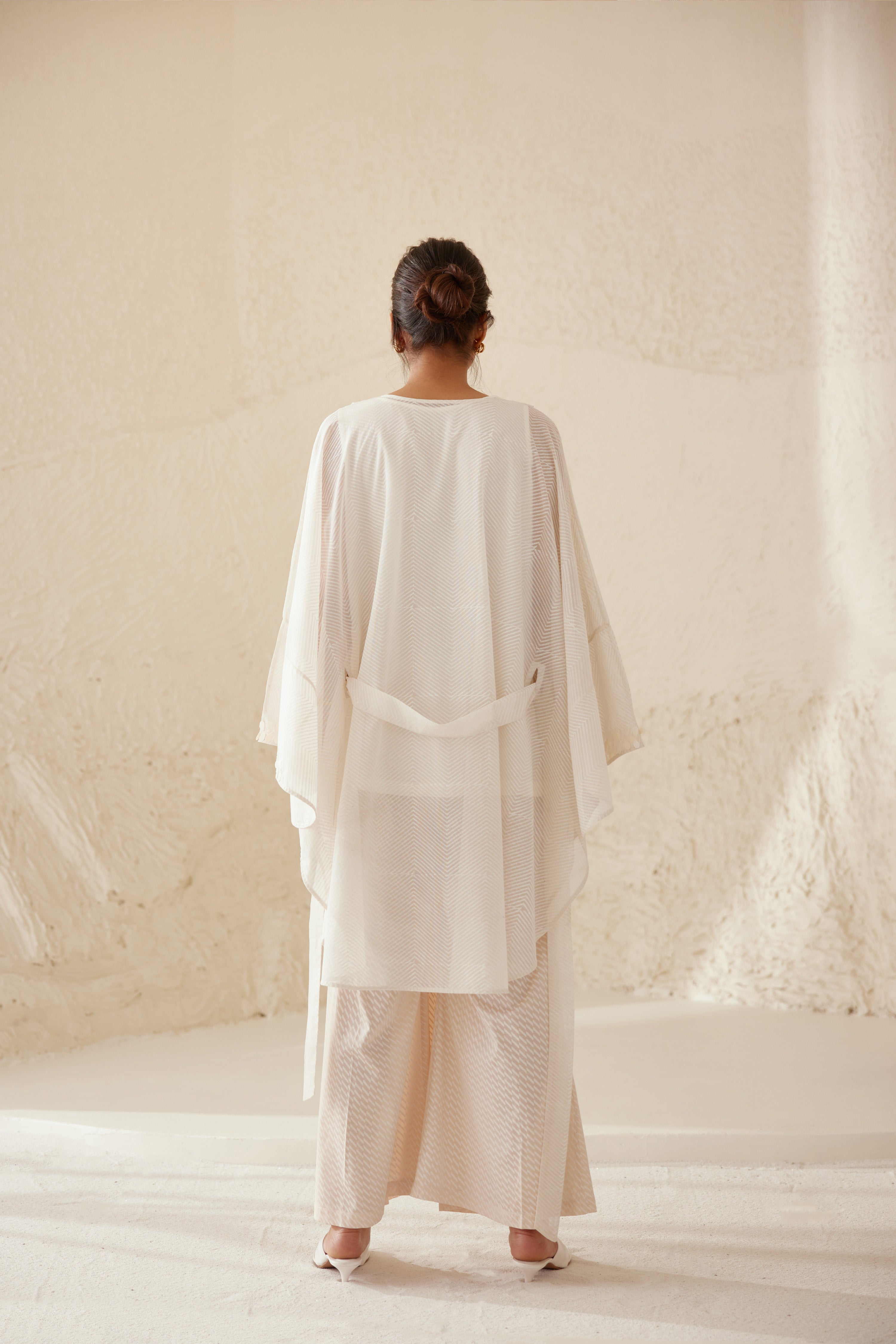 Pristine White Kimono Set.