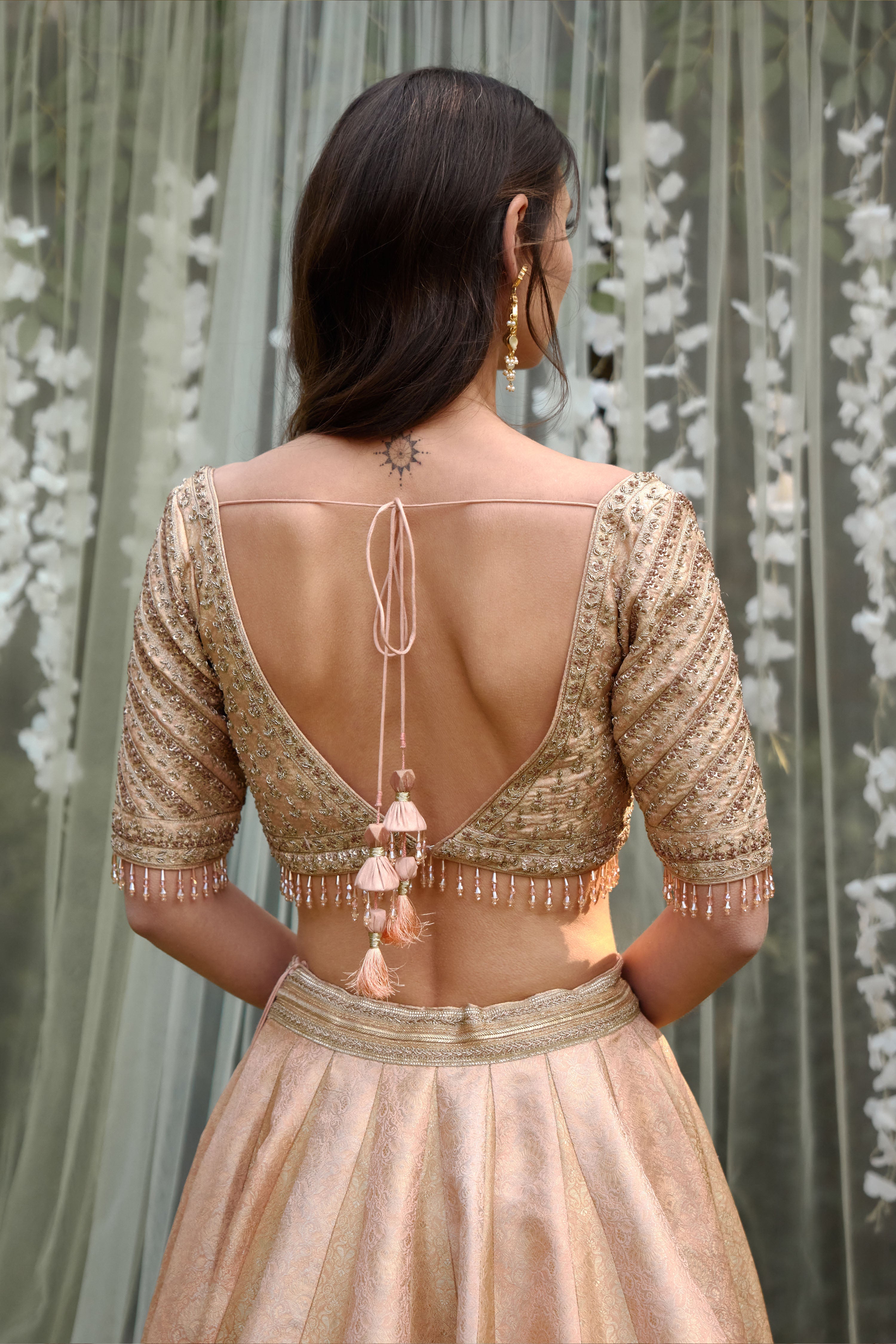 Old Rose Pink Lehenga Set.