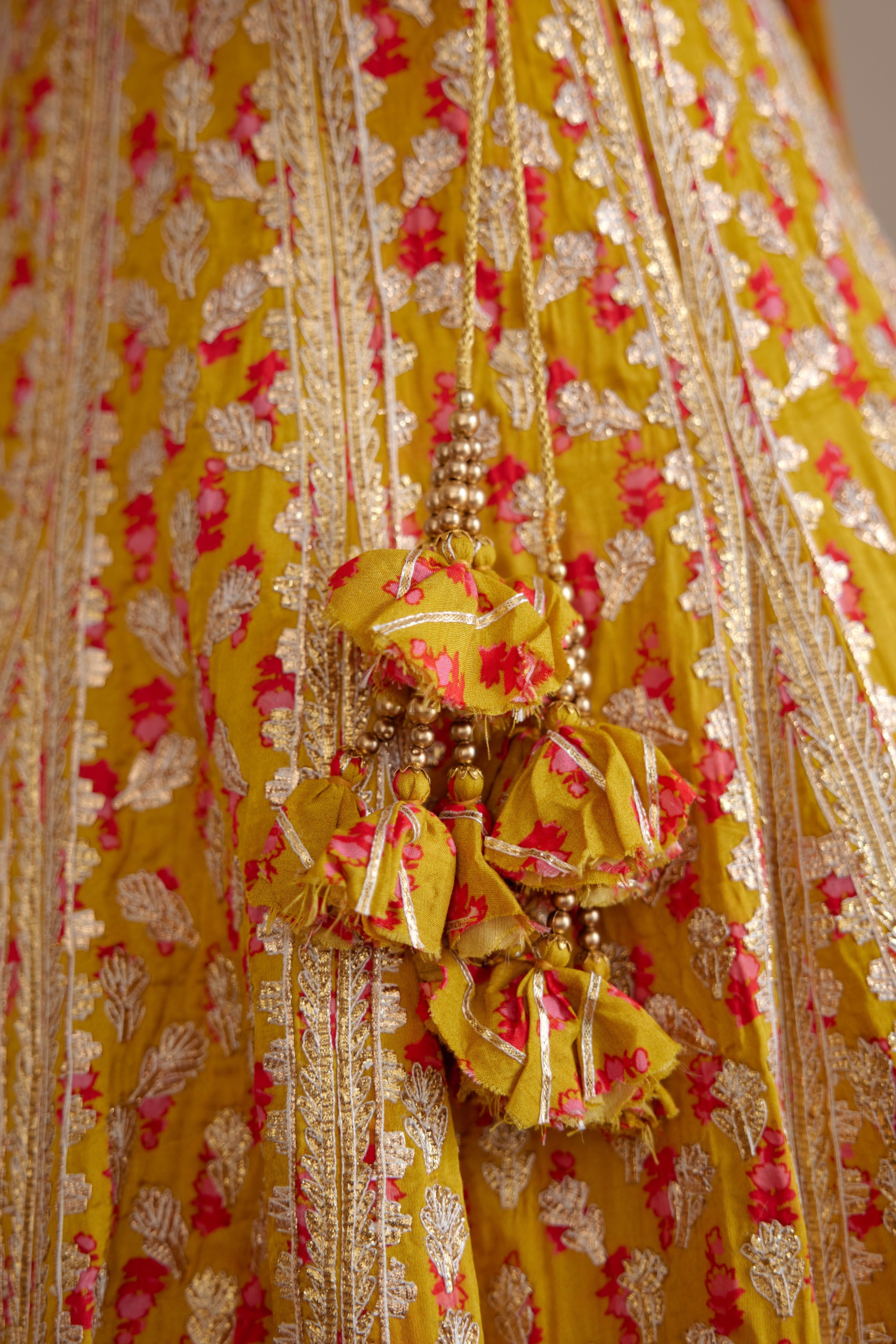 Mustard Yellow Lehenga Set.